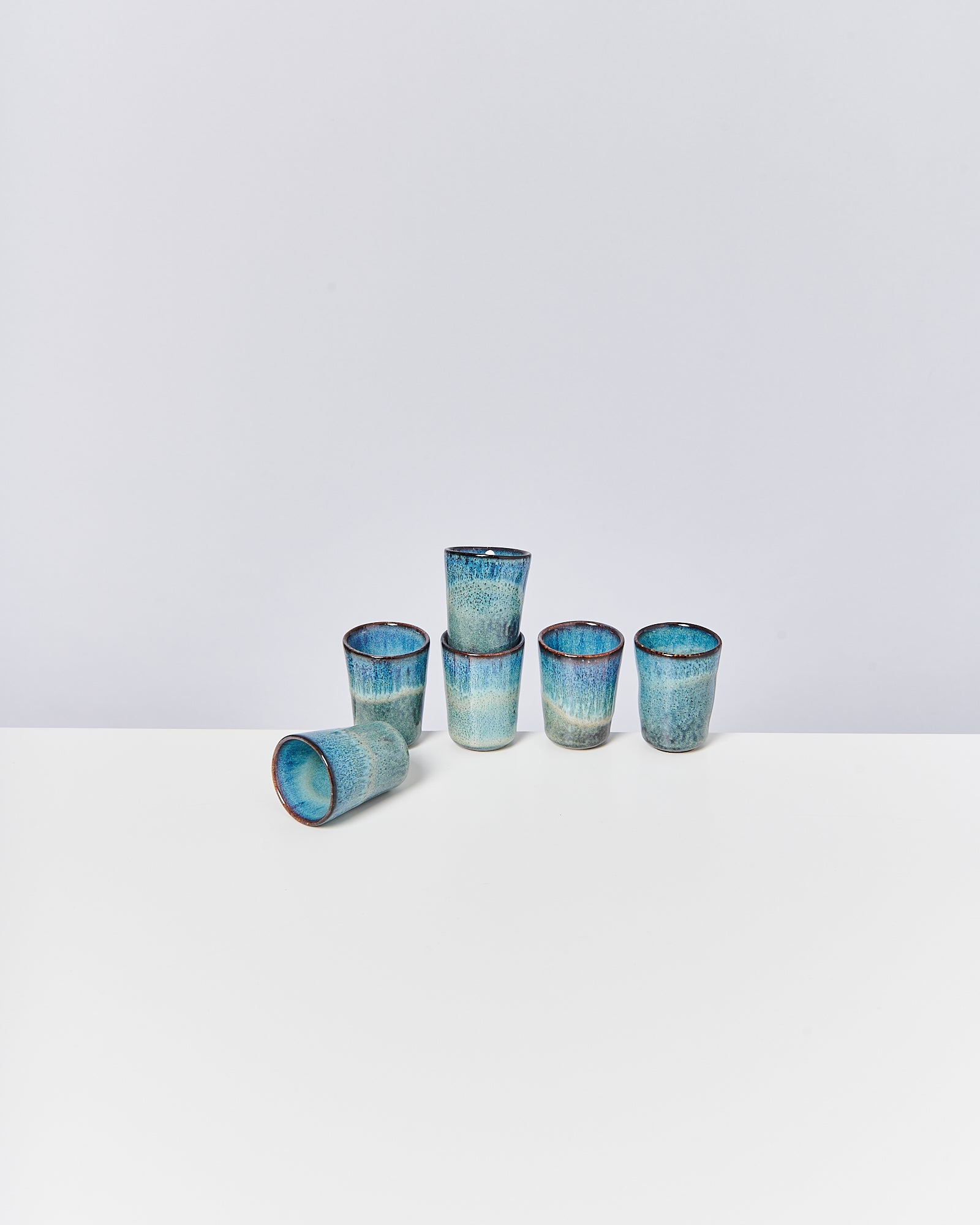 MADEIRA - ESPRESSO CUP GREEN-BLUE SET OF 6