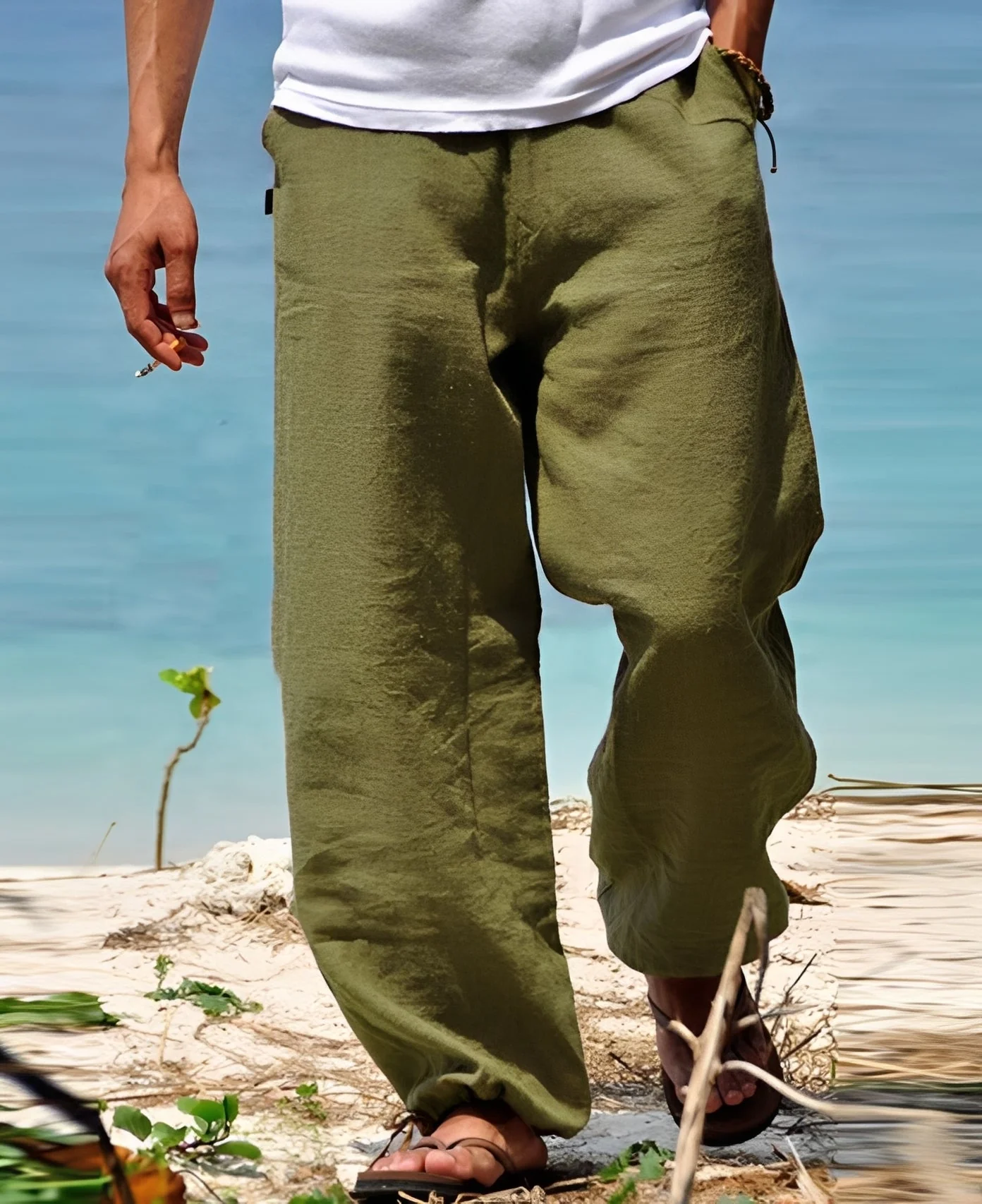 Theo - Pantalon Homme - pour Promenades Ensoleillées en Plein Air