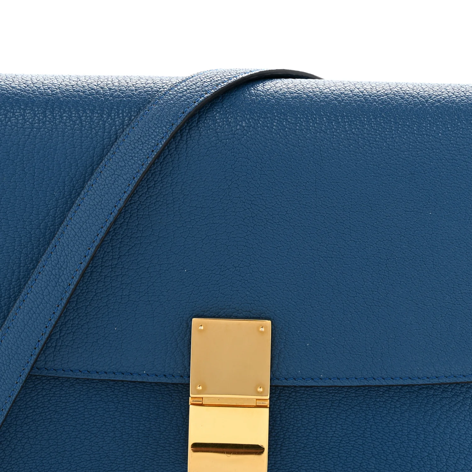 Goatskin Medium Classic Box Flap Bag Deepsea