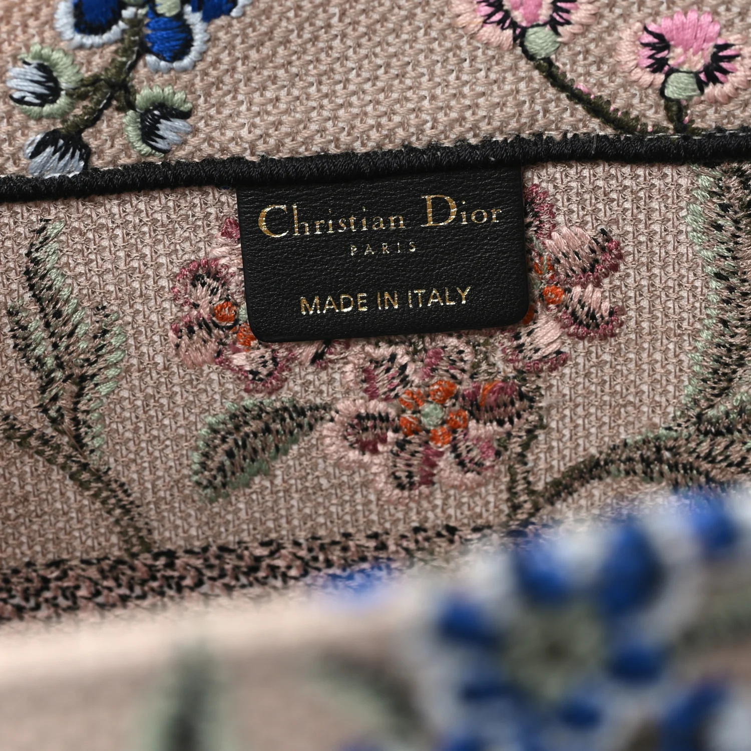 Canvas Embroidered Petites Fleurs Medium Book Tote Rose Multicolor