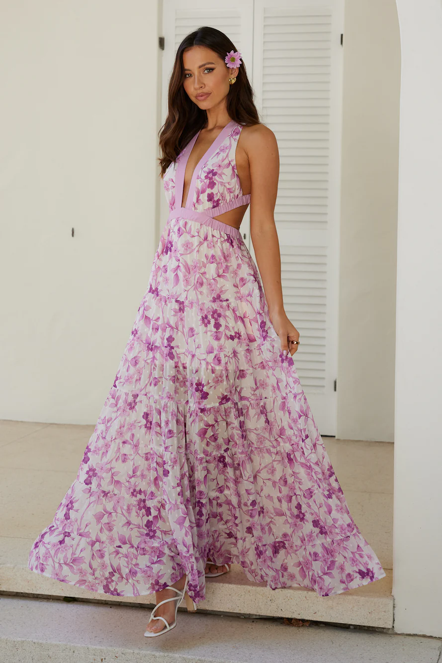 Forward Fashion Maxi Dress Purple