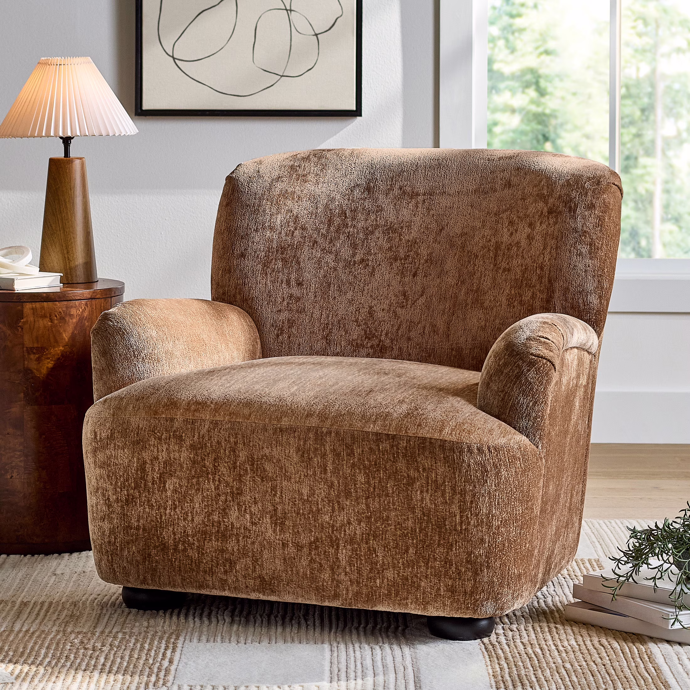 Waylen Accent Chair, Caramel Chenille(Caramel Chenille)