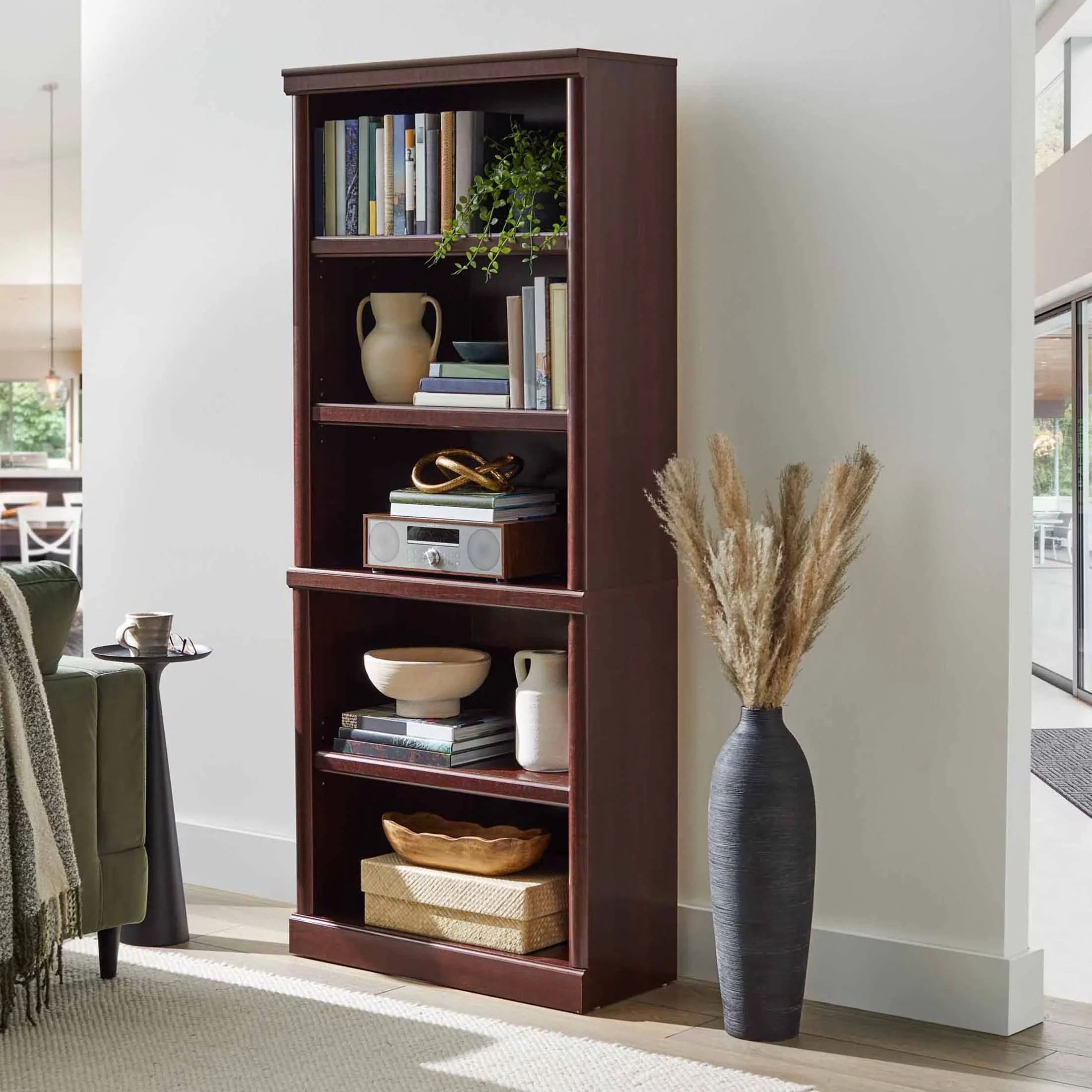 Better Homes & Gardens 71 Ashwood Road 5 Shelf Bookcase, Black Finish