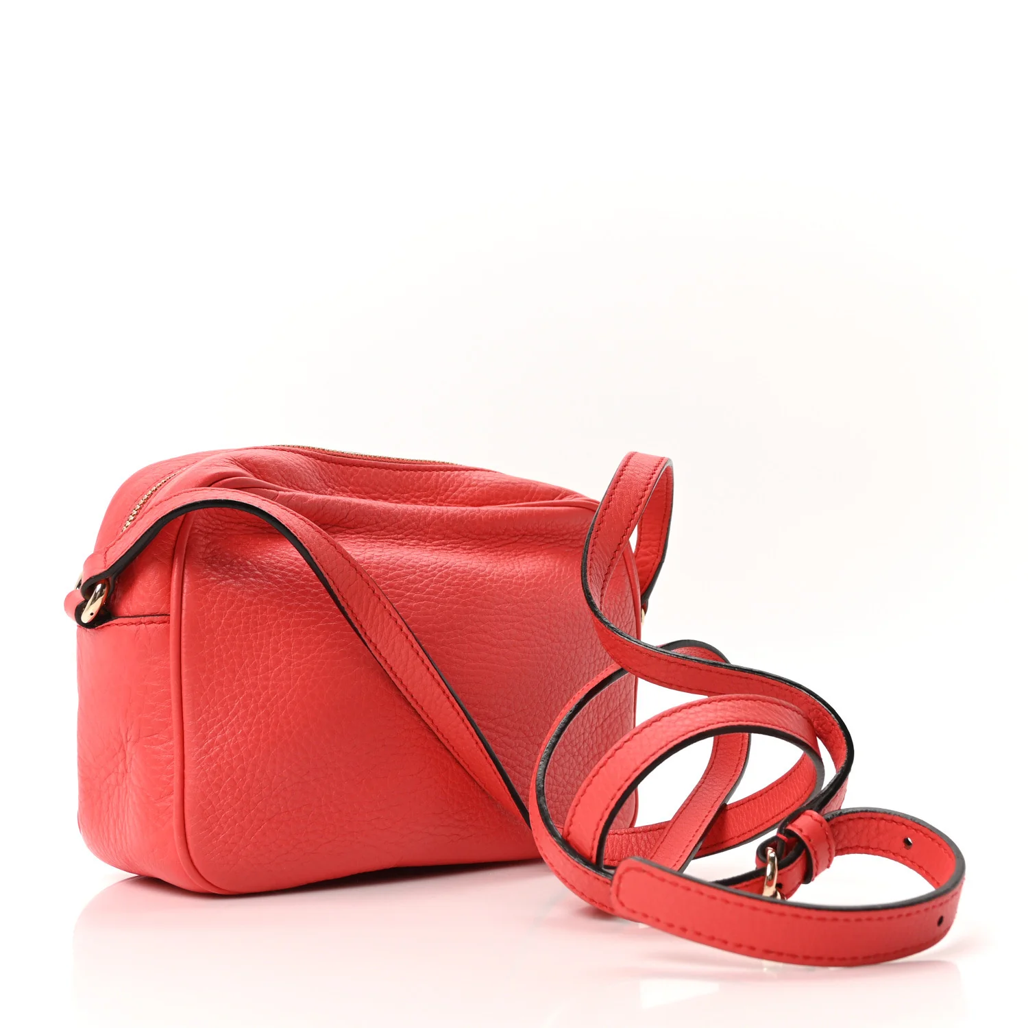 Pebbled Calfskin Small Soho Disco Bag Tabasco Red