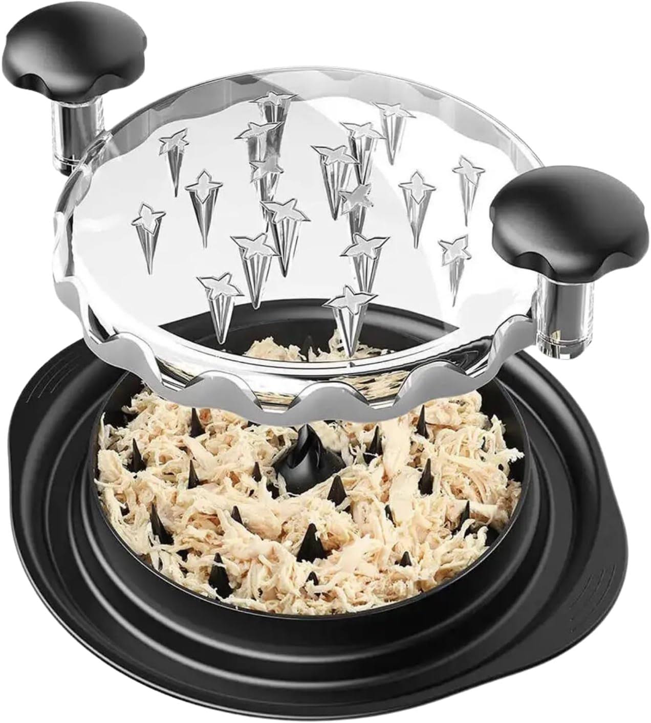 Chickey Thickey Chicken Shredder with Cleaning Brush, Meat Shredder Tool Twist for Effortlessly Shredding Chicken and Vegetables - Have A Transparent
