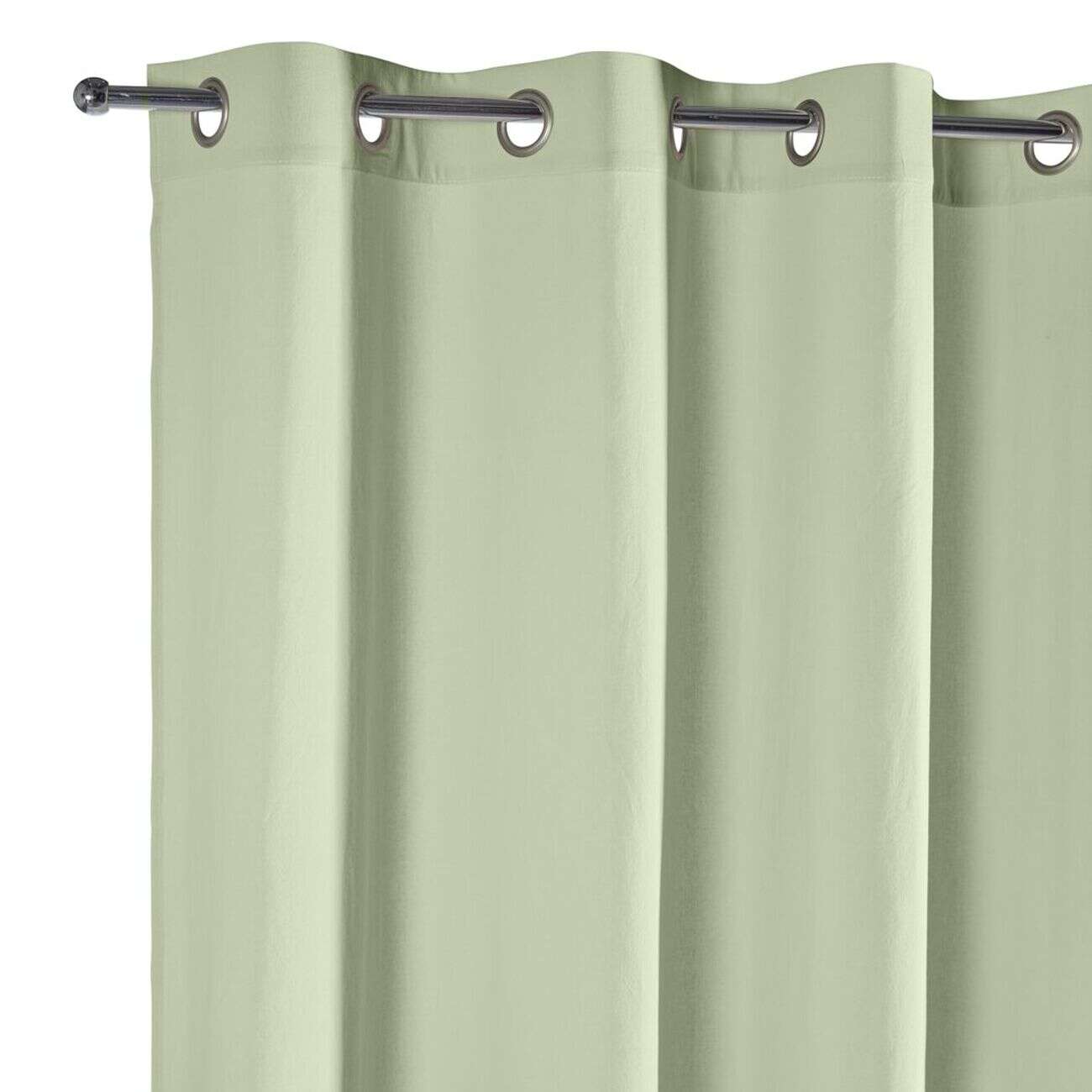 Rideau à oeillets 140x240cm uni vert céladon