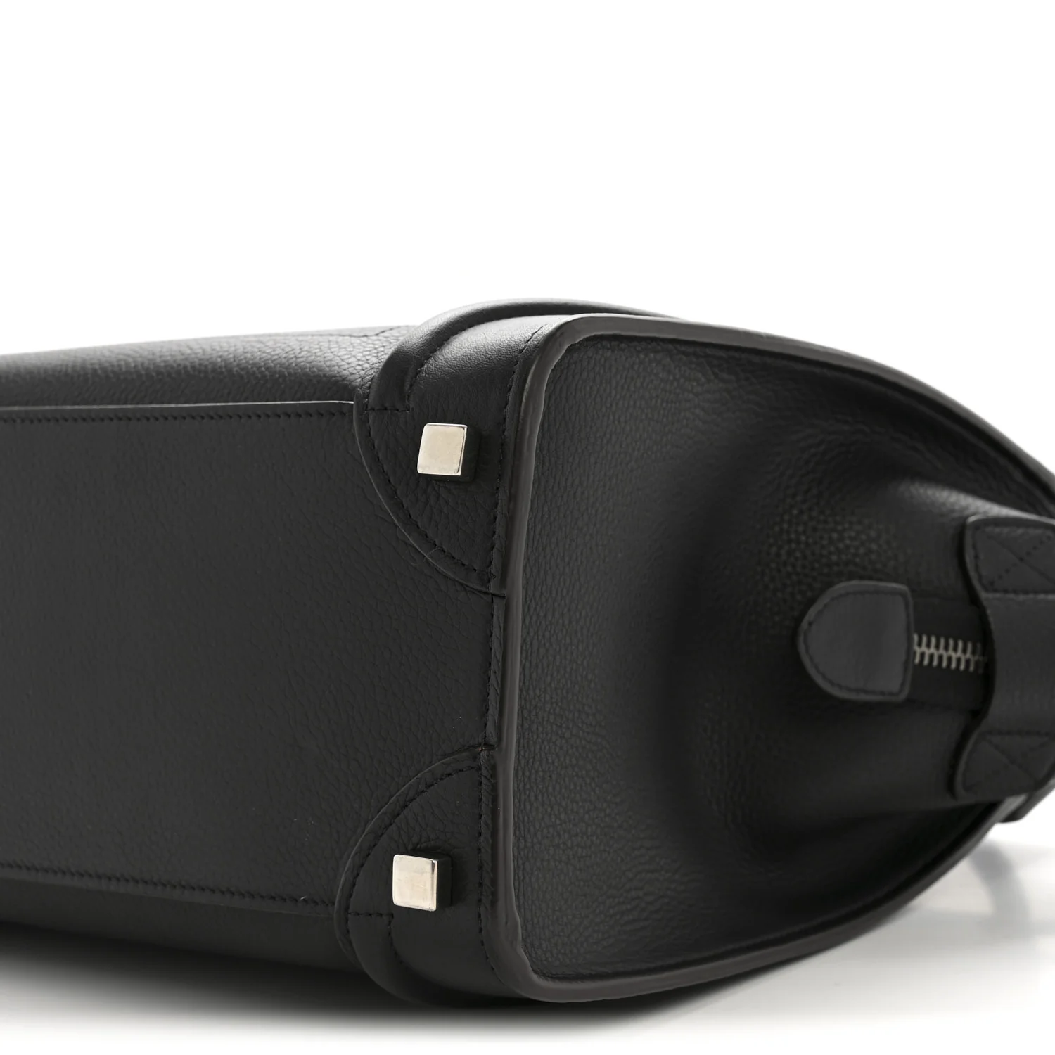 Drummed Calfskin Micro Luggage Black