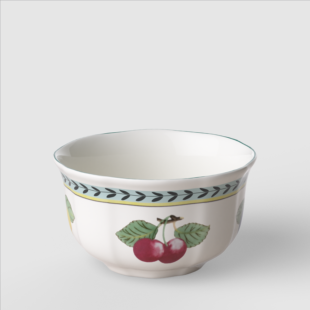 French Garden Serving Bowl - Multi-colored, 17 oz, Premium Porcelain