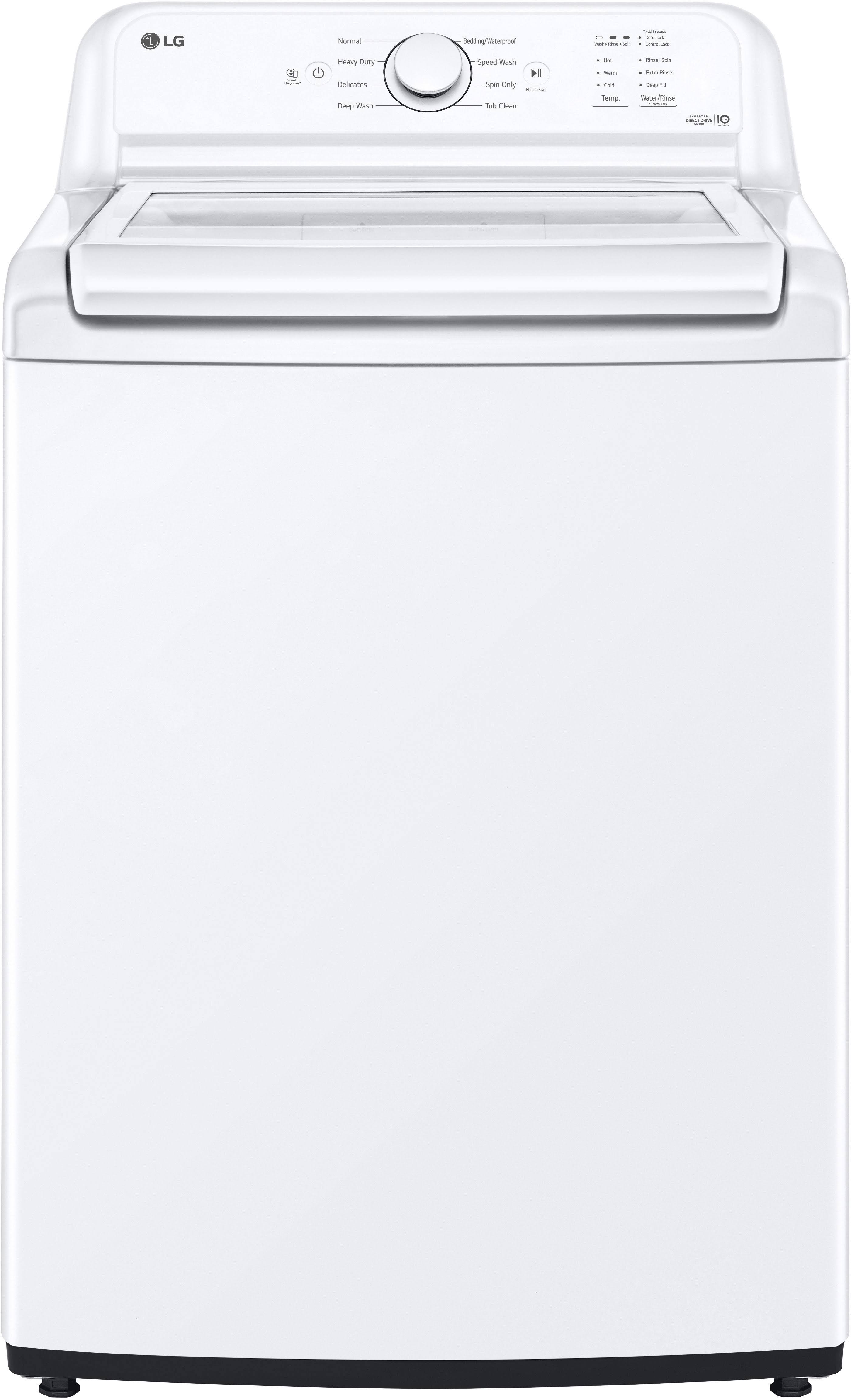 LG 4.1 Cu ft Top Load Washer with Agitator - White, 6100W