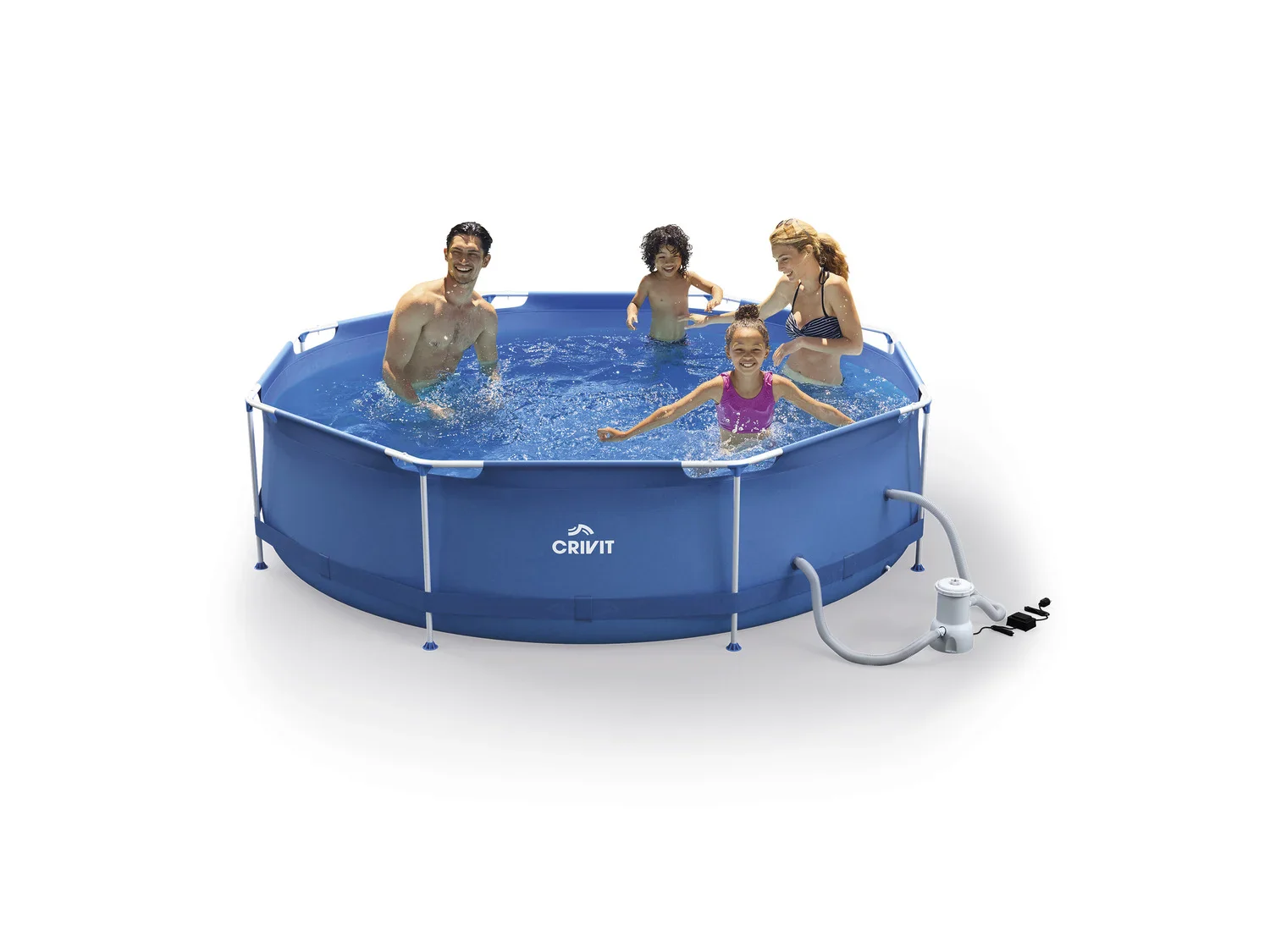 CRIVIT Kit de piscine Metal-Frame,  300 x H 76 cm