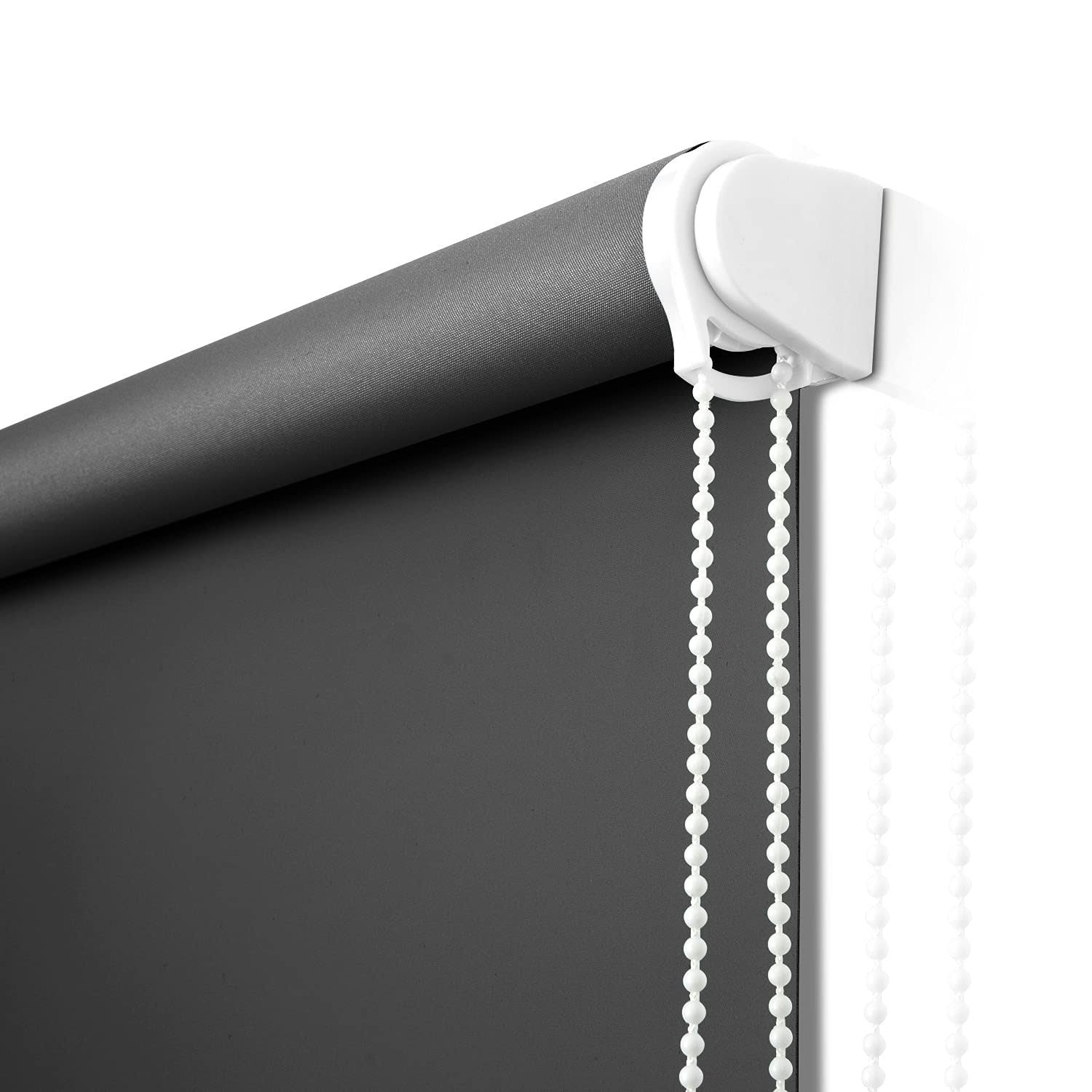 Nutro Chill Window Roller Blinds and Shades, Thermal Insulated Window Blinds Easy to Install Blackout Roller Blinds with Chain Cord for Living Room