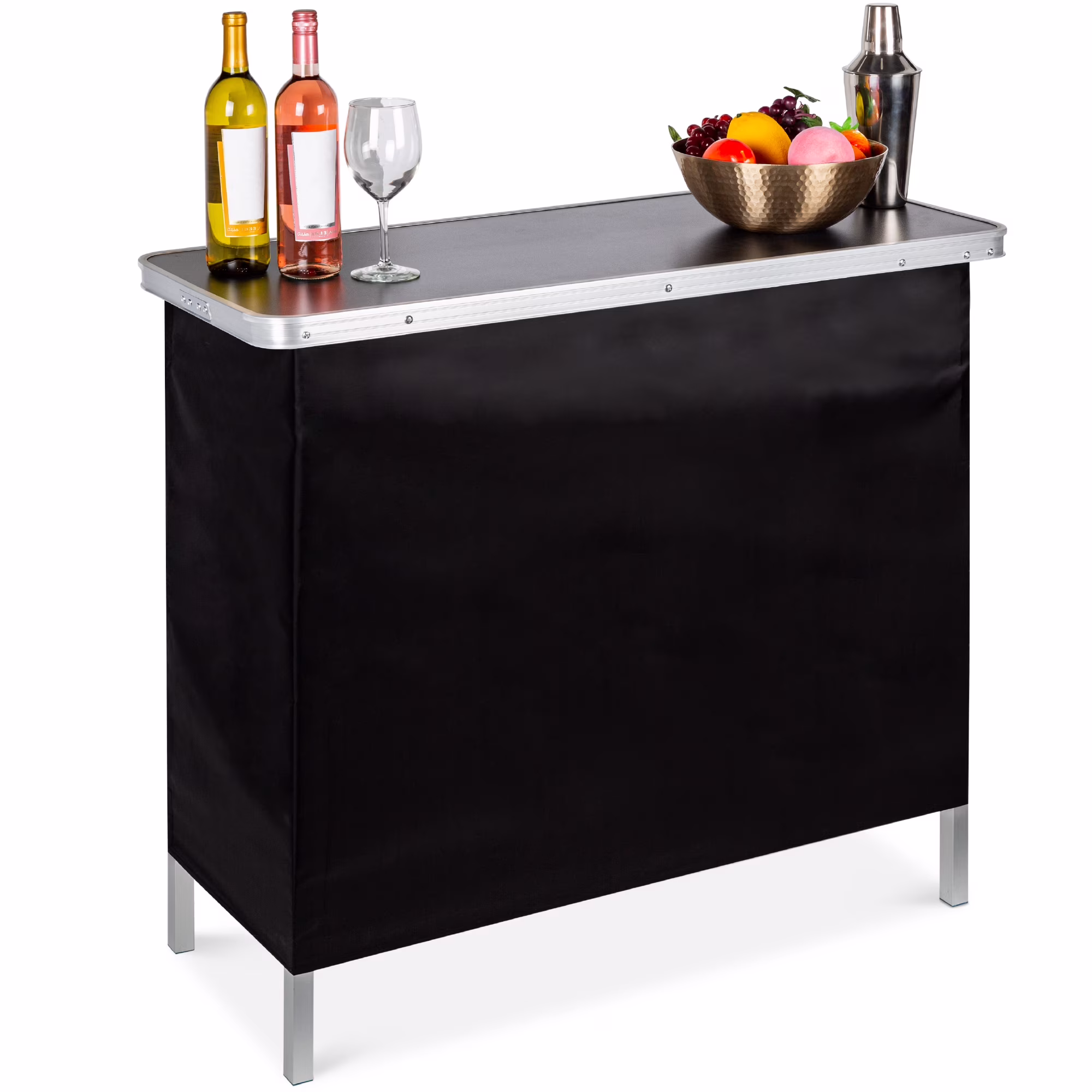 Best Choice Products Portable Pop - up Bar Table for Indoor/Outdoor, Party, Picnic W/ Carrying Case, Removable Skirt