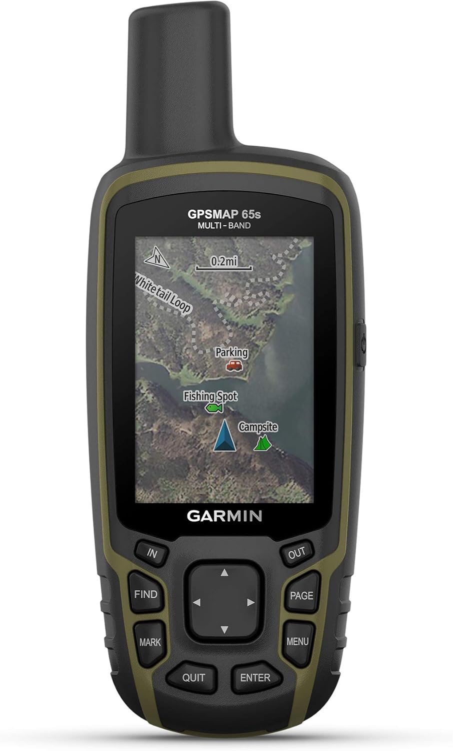 Garmin GPSMAP 65s  Button-Operated Handheld with Altimeter and Compass  Expanded Satellite Support and Multi-Band Technology  2.6