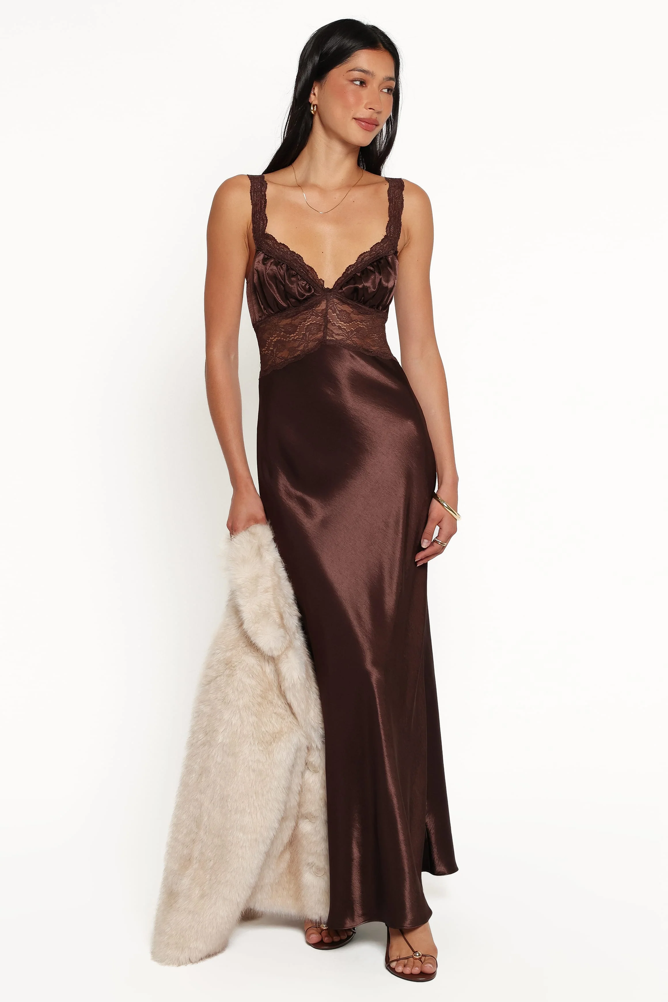 Nitara Maxi Dress - Brown