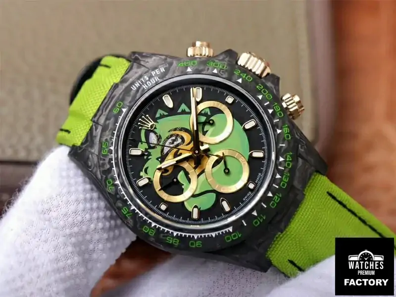 Rolex Daytona Cosmos Chronograph Carbon Fiber Edition Green Exploded Dragon Dial