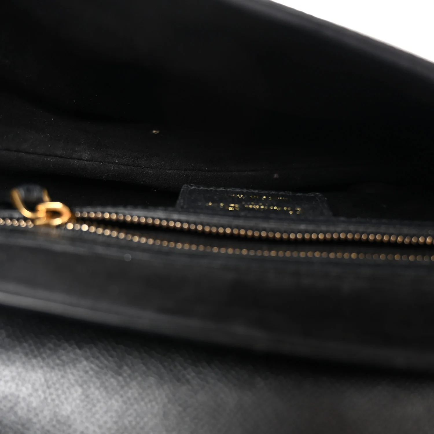 Grained Calfskin Saddle Bag Black