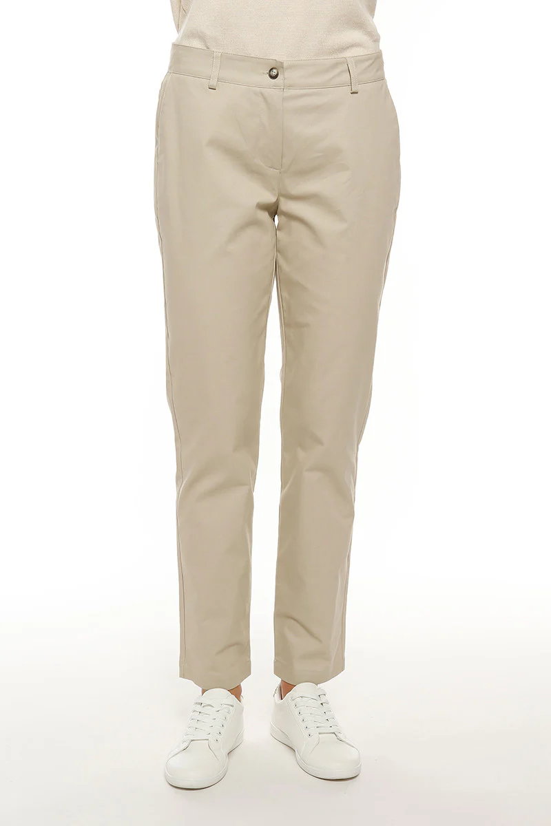 Pantalon chino coupe droite coton - BEIGE