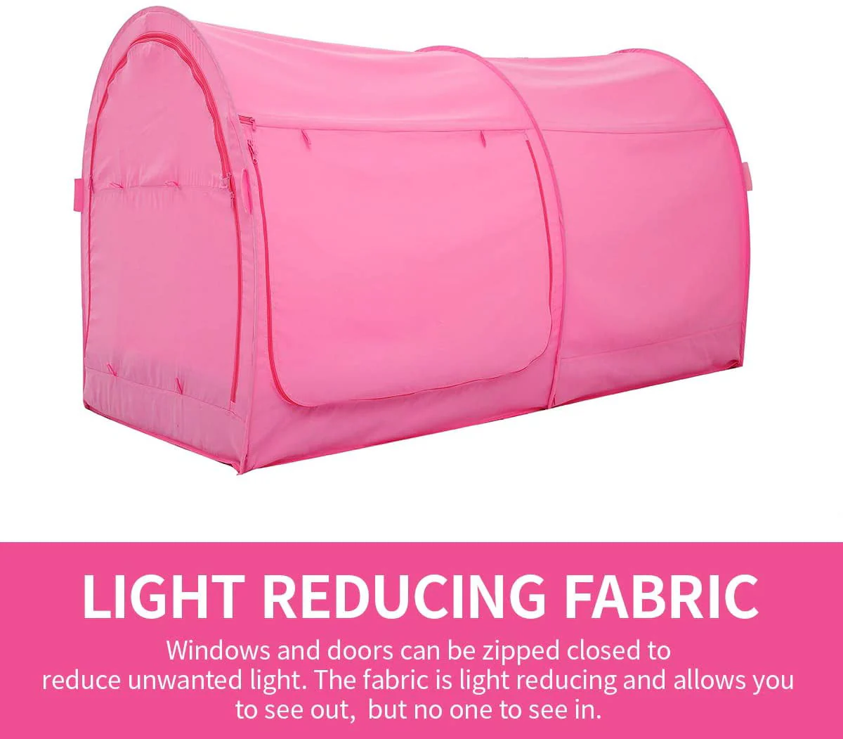 Bed Tent Pop Up Canopy Full Pink - Image 3