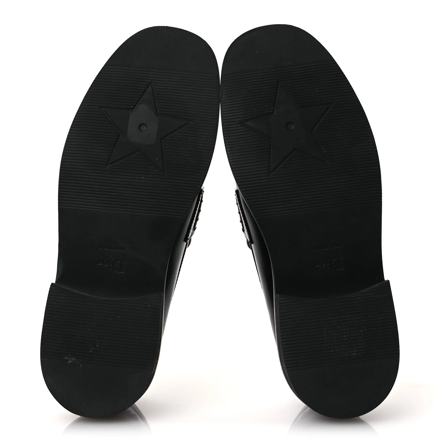 Brushed Calfskin Boy Loafers 37.5 Black White