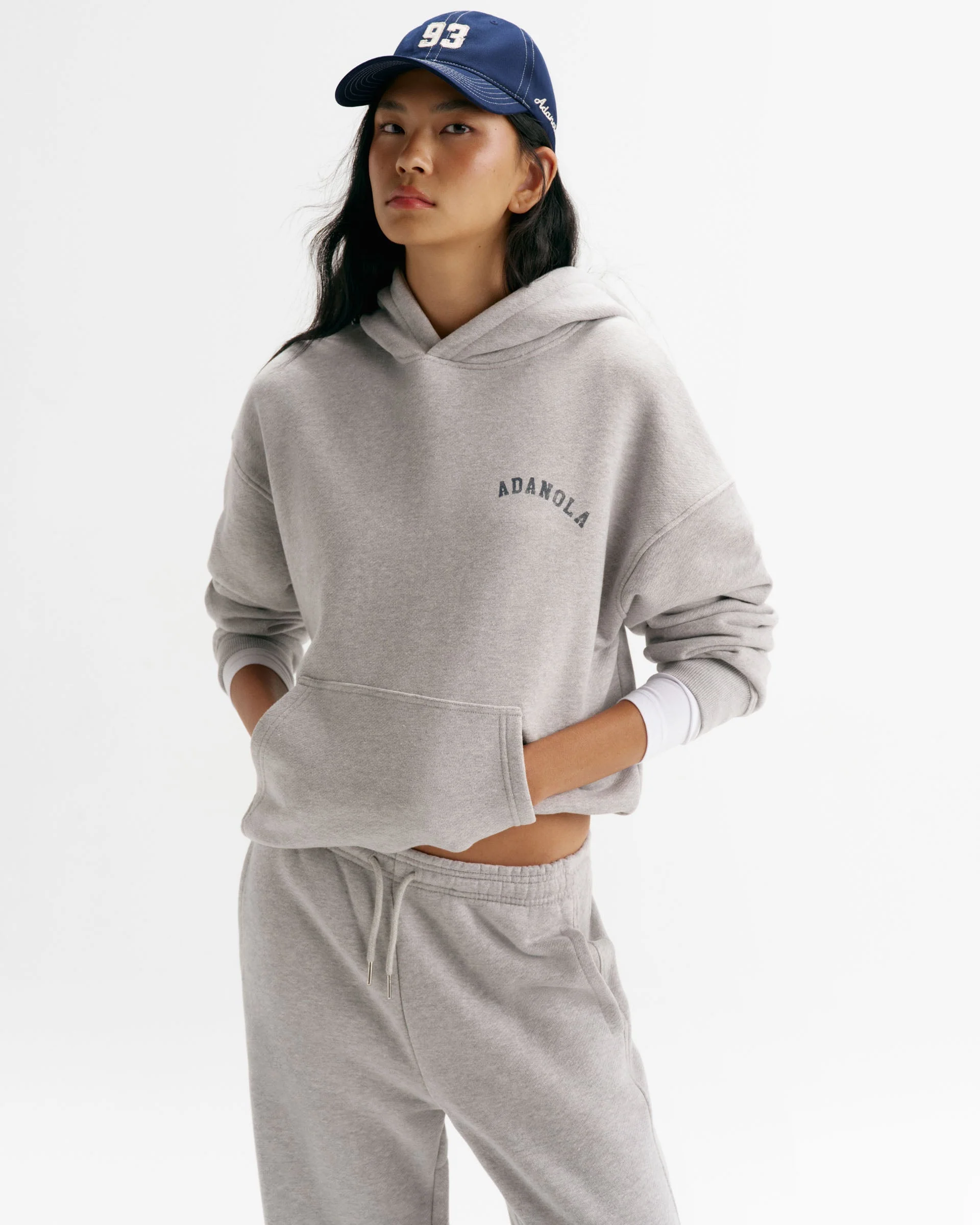 AS Oversized Hoodie - Heather Grey/Midnight Blue