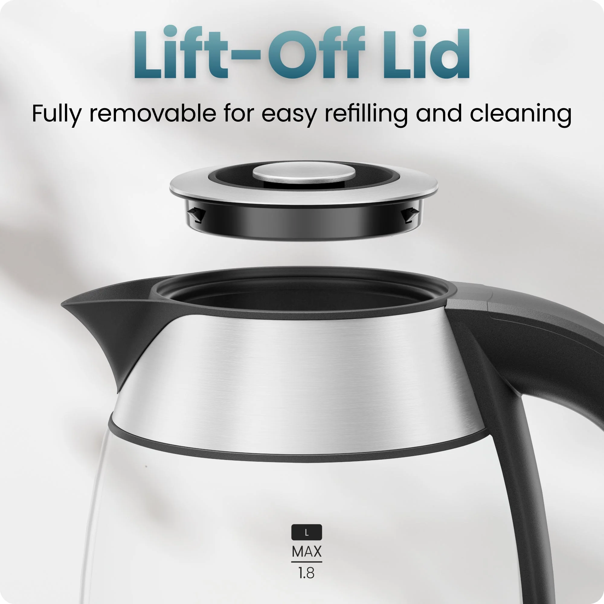 1.8L Stainless Steel Electric Kettle