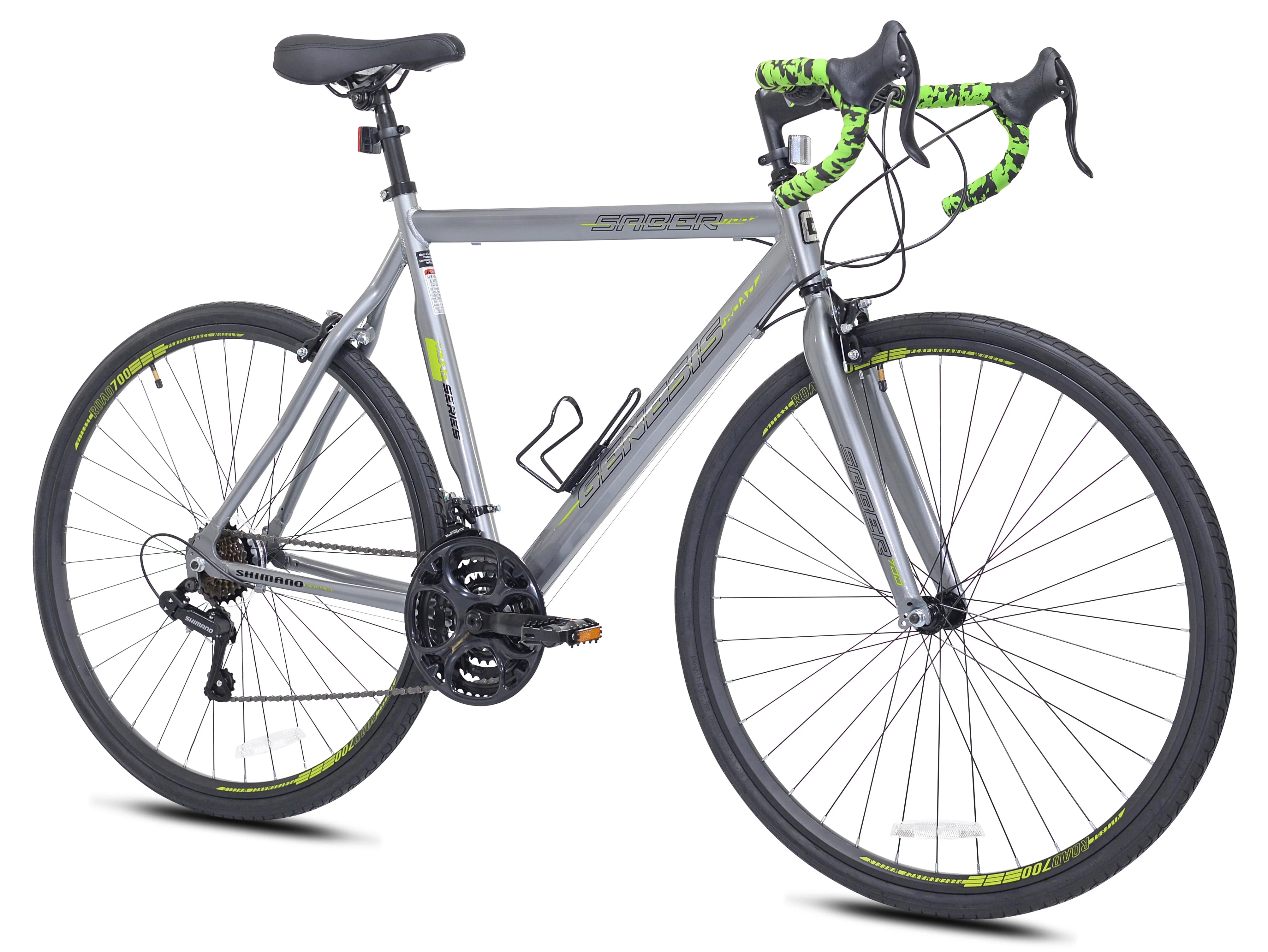 Genesis 700 C Saber Men'S Aluminum Road Bike with 21 Speeds, Gray