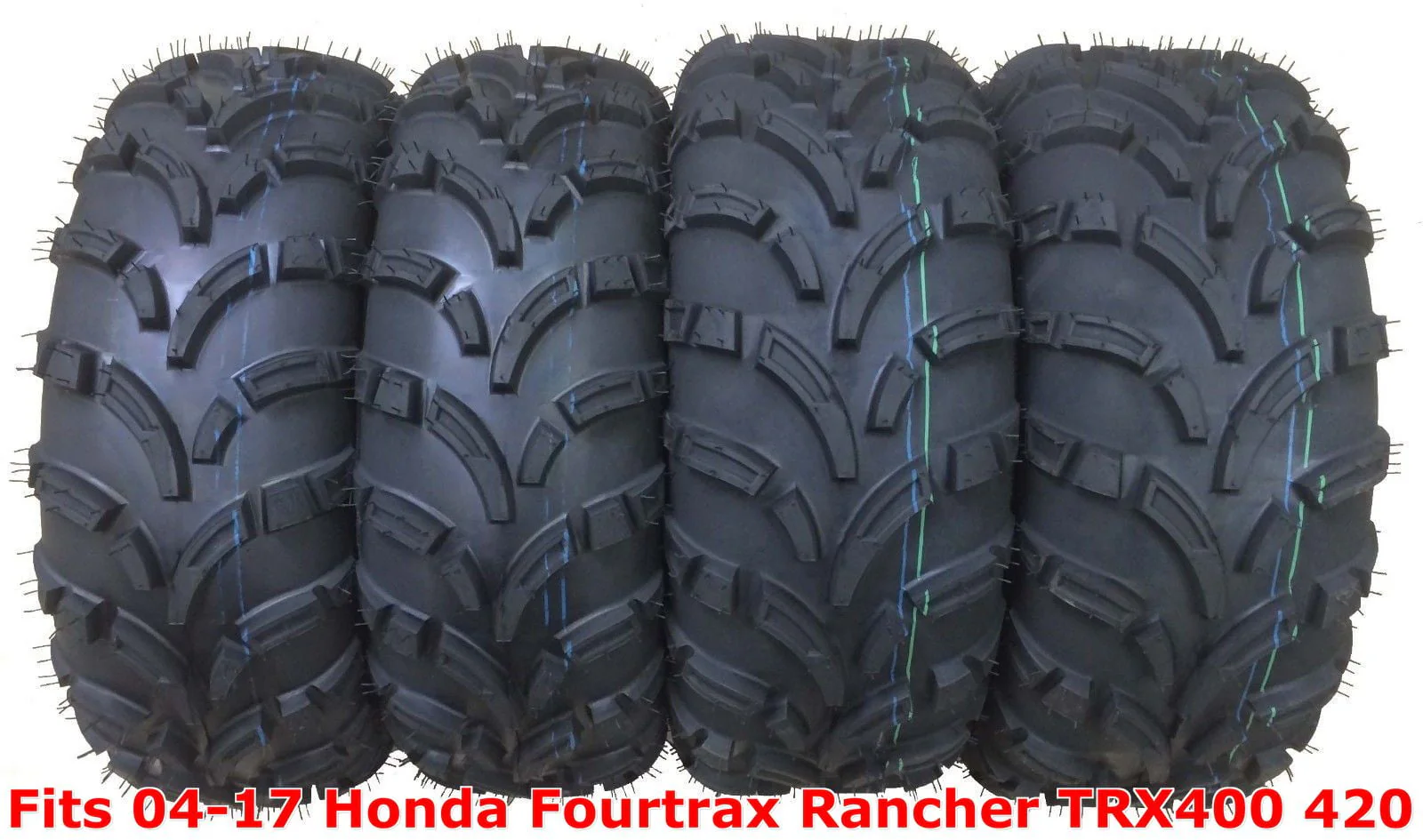 Full Set 04 - 17 Honda Fourtrax Rancher TRX400 420 ATV Tires 24x8 - 12 & 24x10 - 11