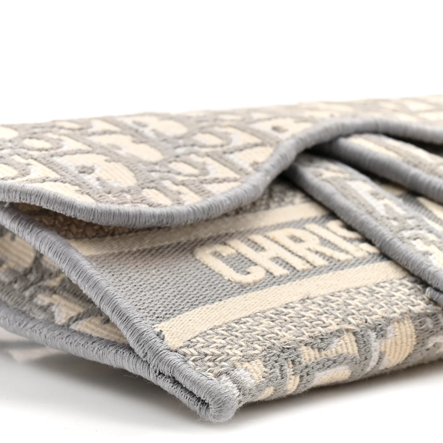 Oblique Slim Saddle Pouch Grey