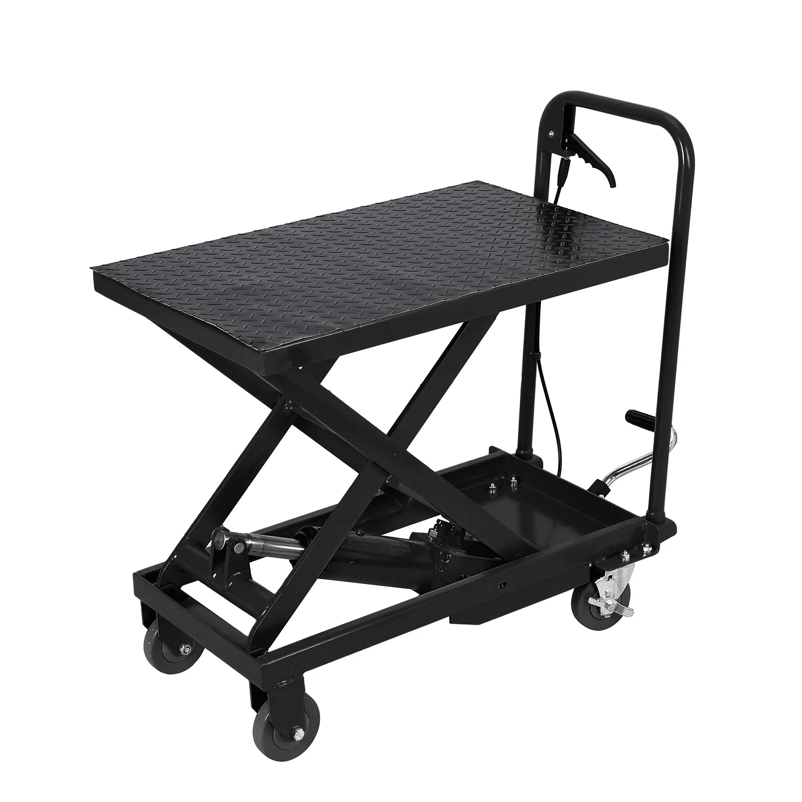 M optimized Hydraulic Lift Cart, 1100Lbs Capacity Manual Scissor Lift Table 33.5inch Lifting Height(Single 1100Lbs/Black) - Image 9