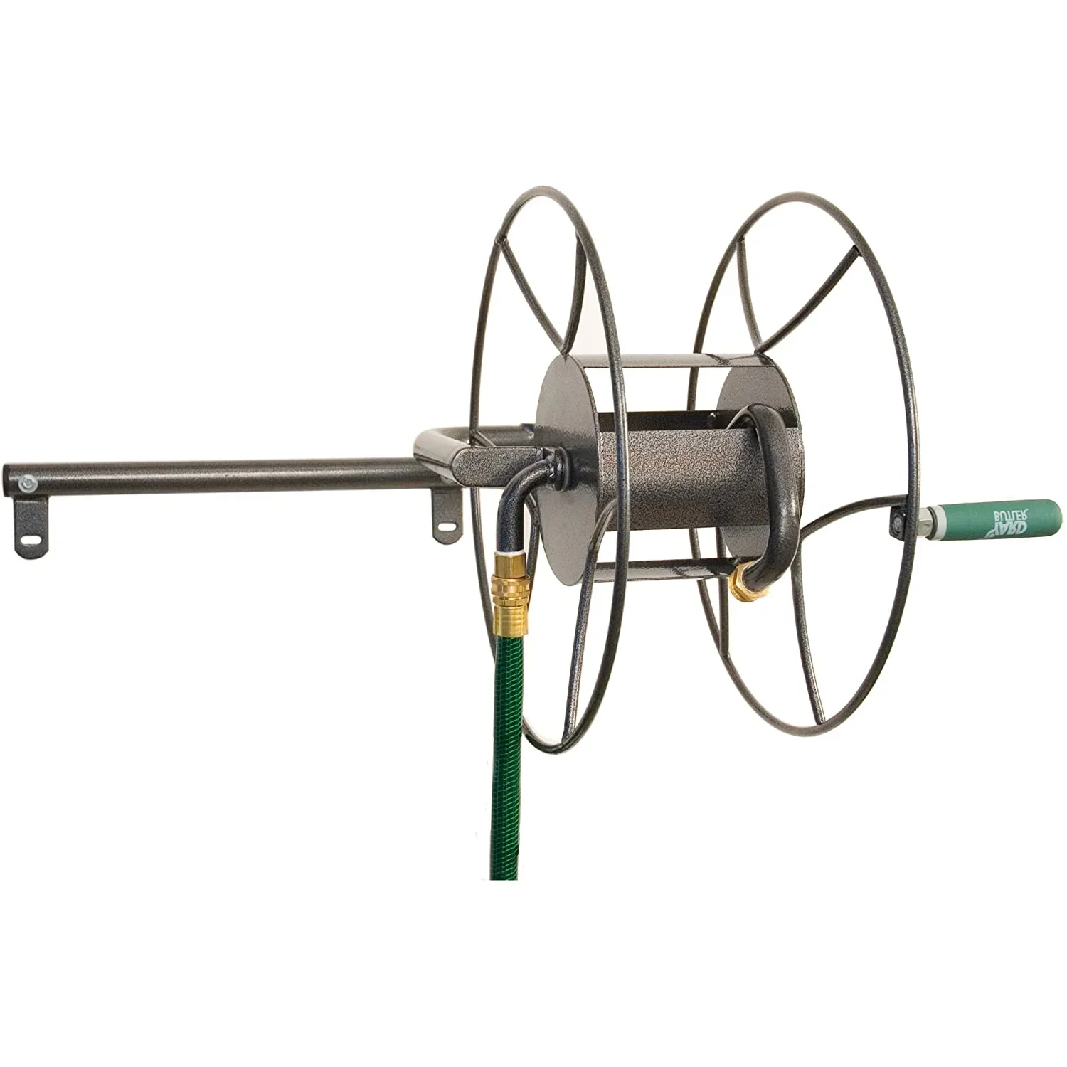 Yard Butler 100' Wall Mounted Swivel Steel Construction Garden Hose Reel