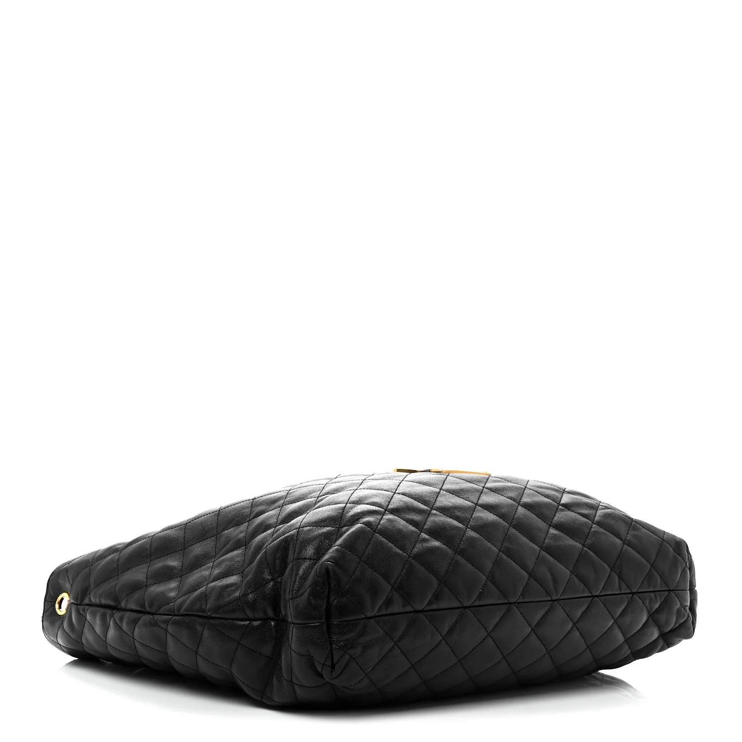 Lambskin Quilted Maxi Icare Shopping Tote Black