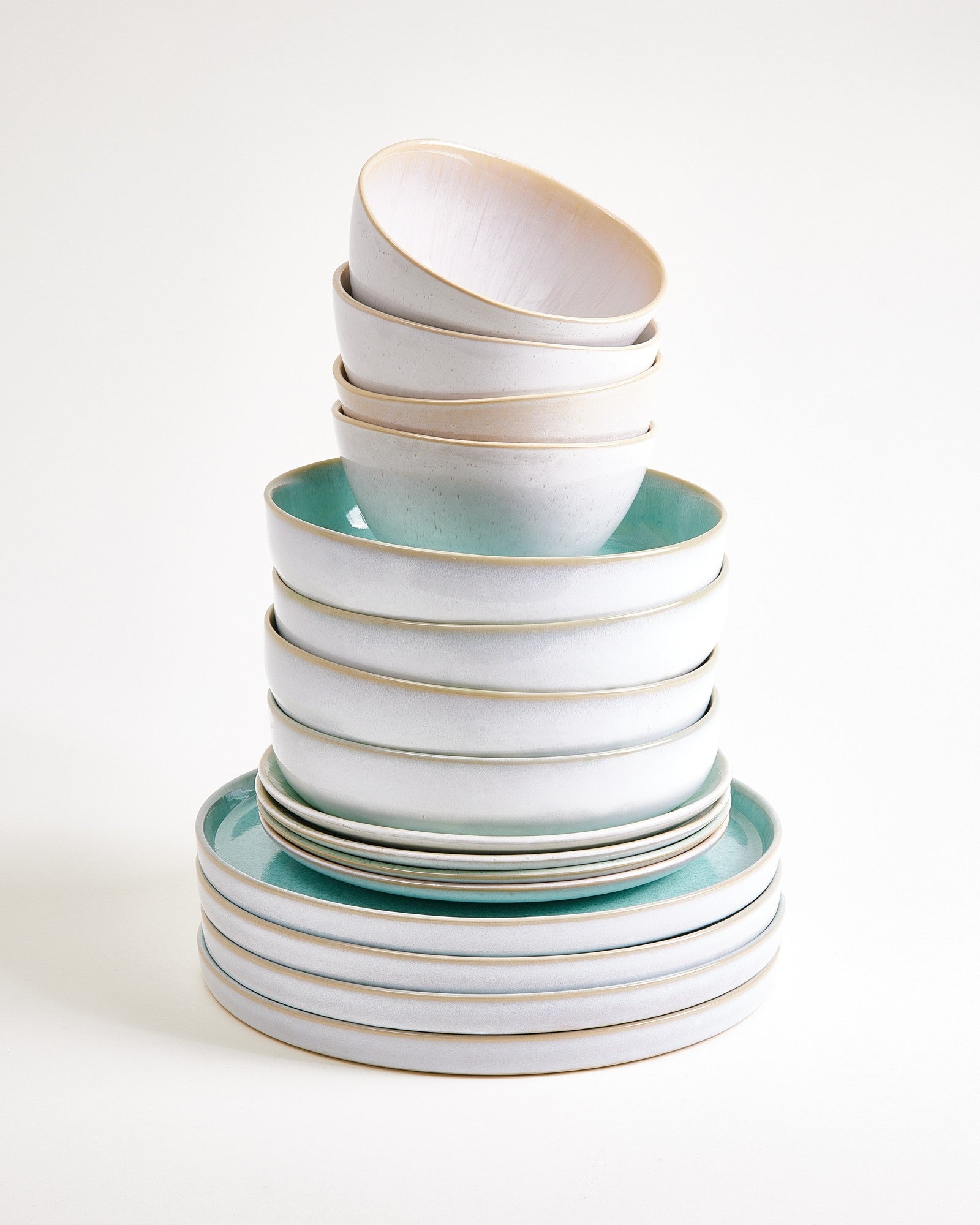 TABLEWARE SET MINT HARMONY MINT SAND 16 PIECES