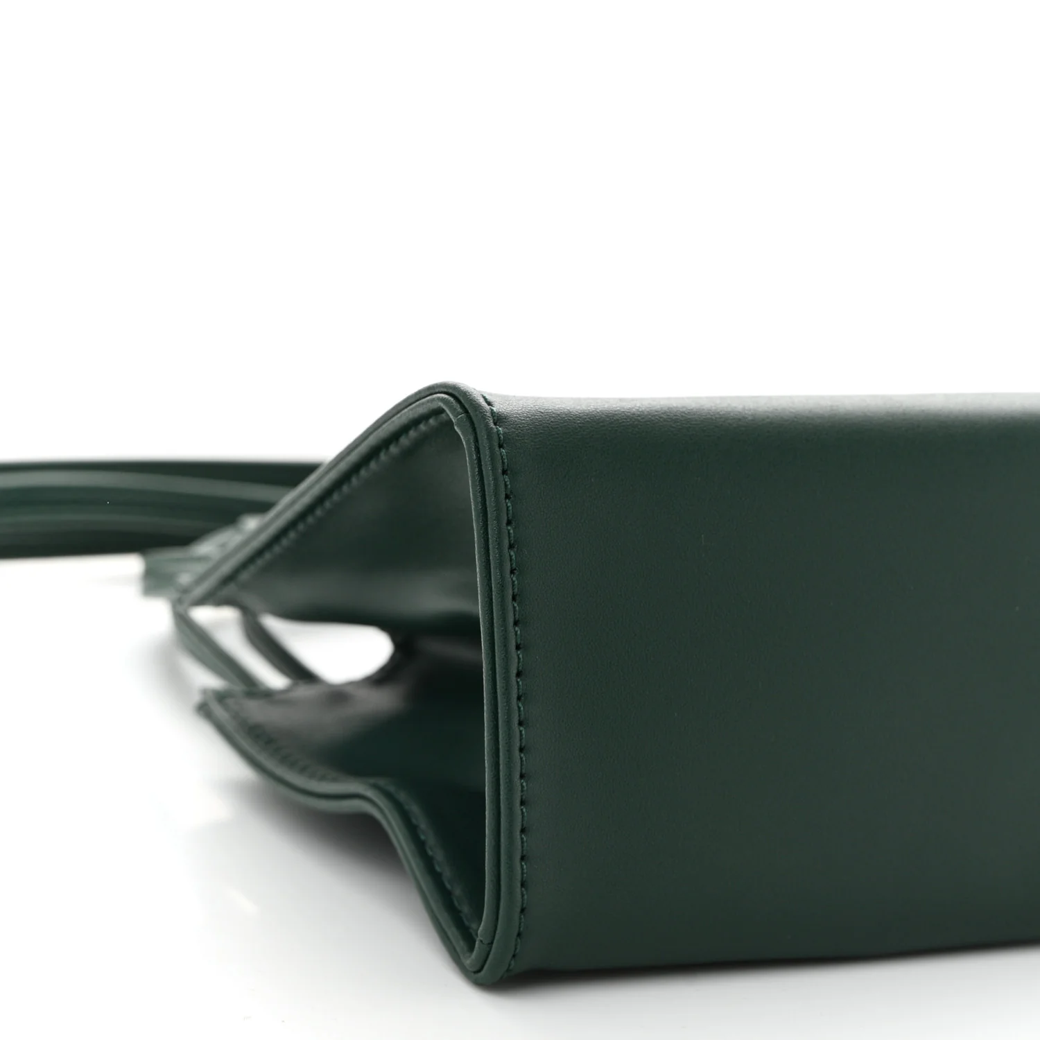 Vegan Leather Small Shopping Bag Dark Olive