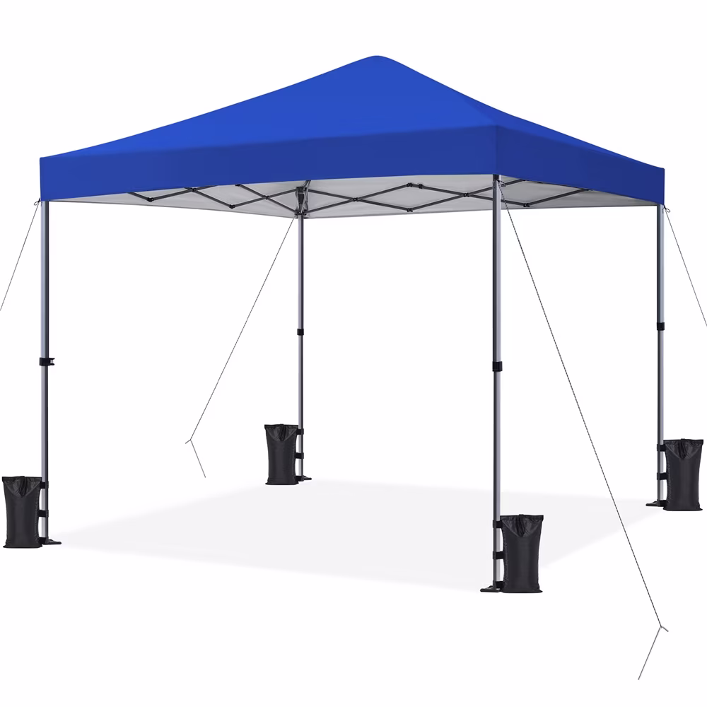 8x8 Ft Instant Pop Up Canopy with One Push To Lock Setup Mechanism, Blue(Blue)