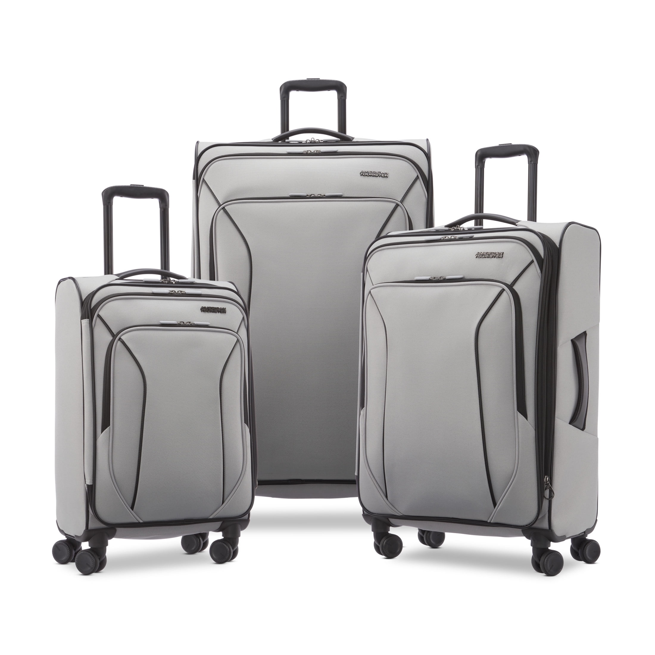 X-Lite 3-Piece Luggage Set with Spinner Wheels Light Grey(Light Grey) - Image 2