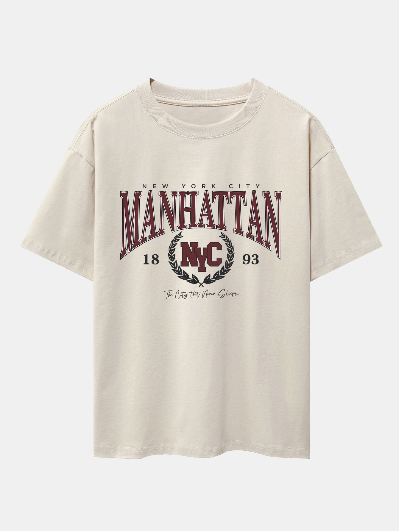 T-shirt oversize épais à imprimé universitaire Manhattan