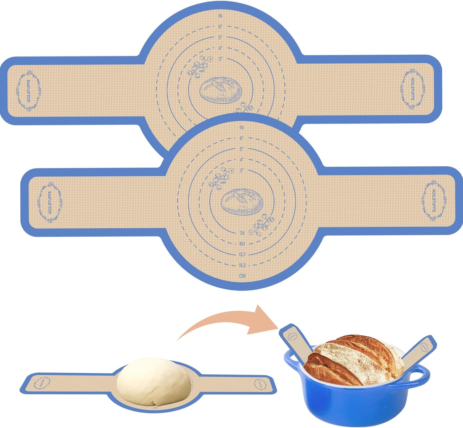 Koolstuffs Silicone Bread Sling, Nonstick & Easy to Clean, 2 PCS