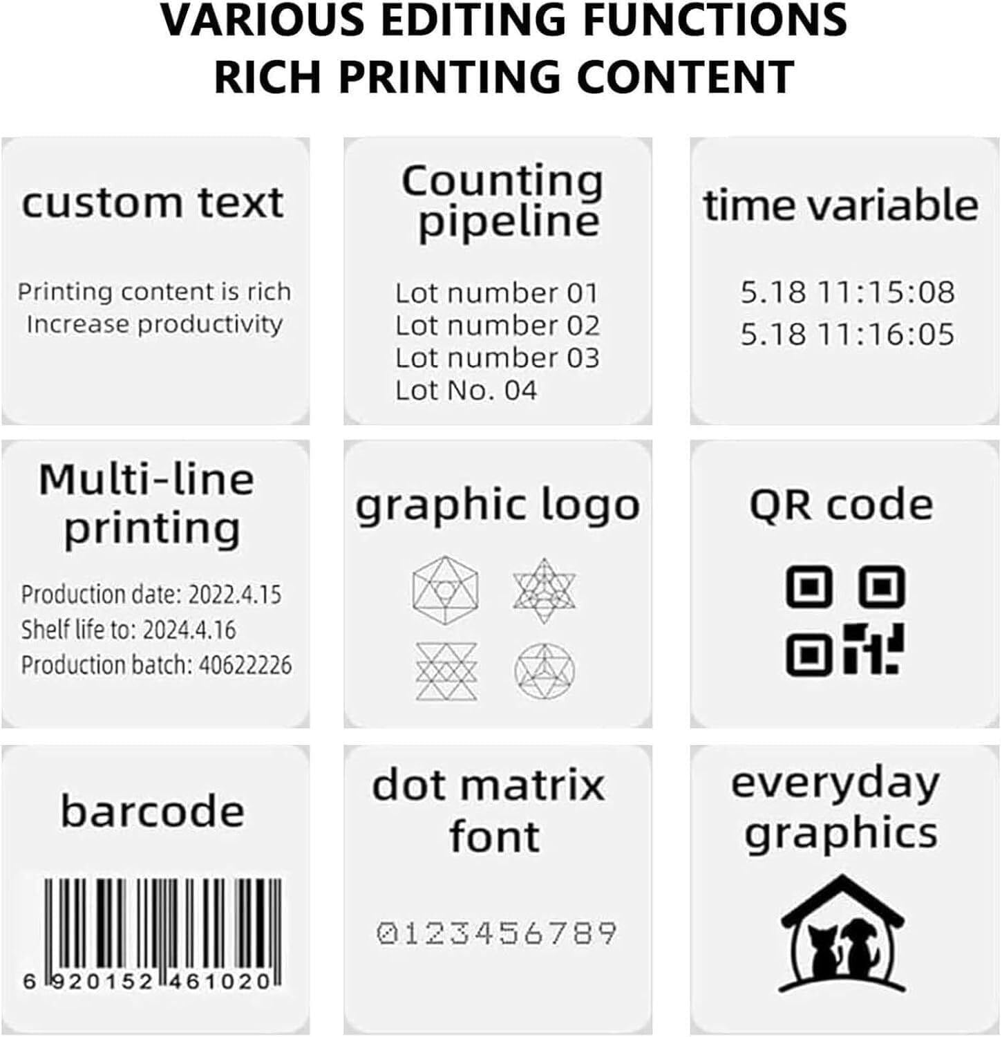 Industrial Inkjet Printer,Date Coder, Coding Machine,Automatic and Marking Equipment