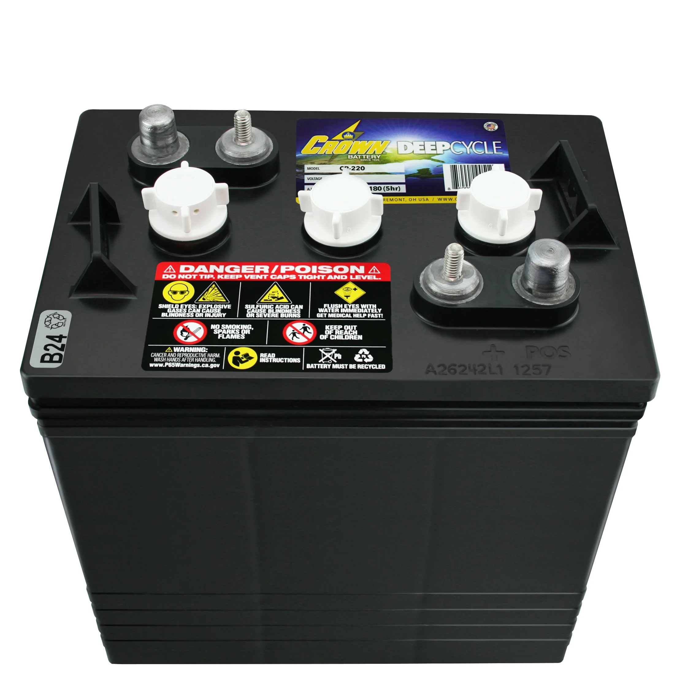 BCI Group GC2 6V 240AH Deep Cycle Golf Cart and Scrubber Battery X6 - Image 6