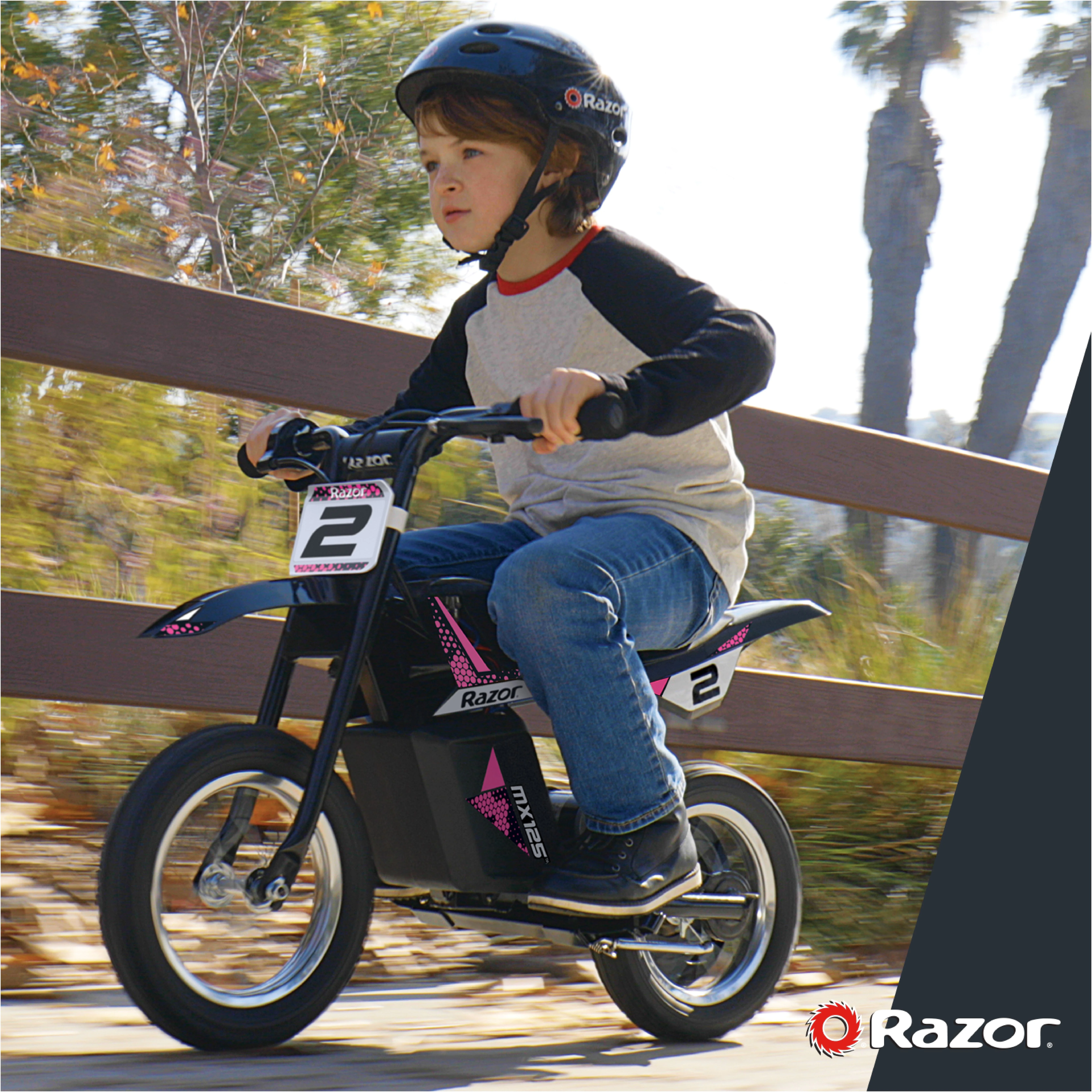 Dirt Rocket MX125 Electric-Powered Dirt Bike Black with Decal Included, for Child 5+(Black With Decals) - Image 6