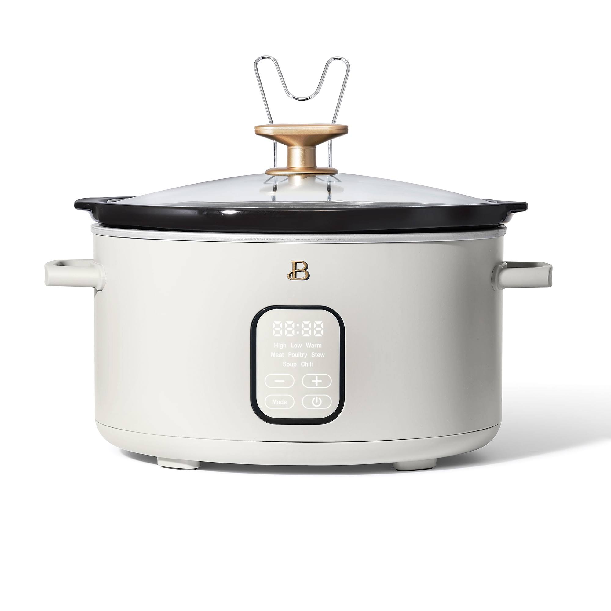 Beautiful 6qt Programmable Slow Cooker, White Icing by Drew Barrymore
