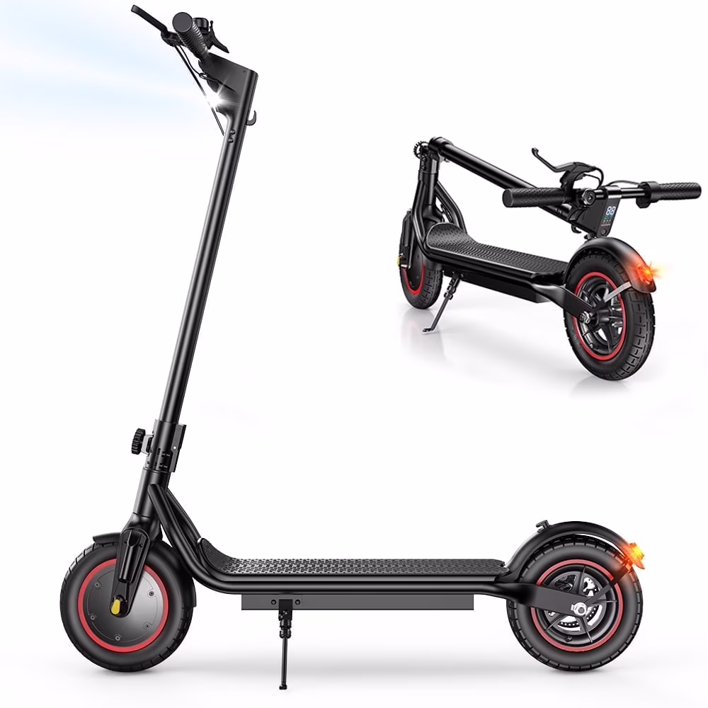 Electric Scooter Adult, 350W Motor, 21 Miles Long Range, 19 mph 8.5" Pneumatic tire Folding Commuter Electric Scooter for Adults Teens, Superior Performance Smart App Dual Braking(Black)