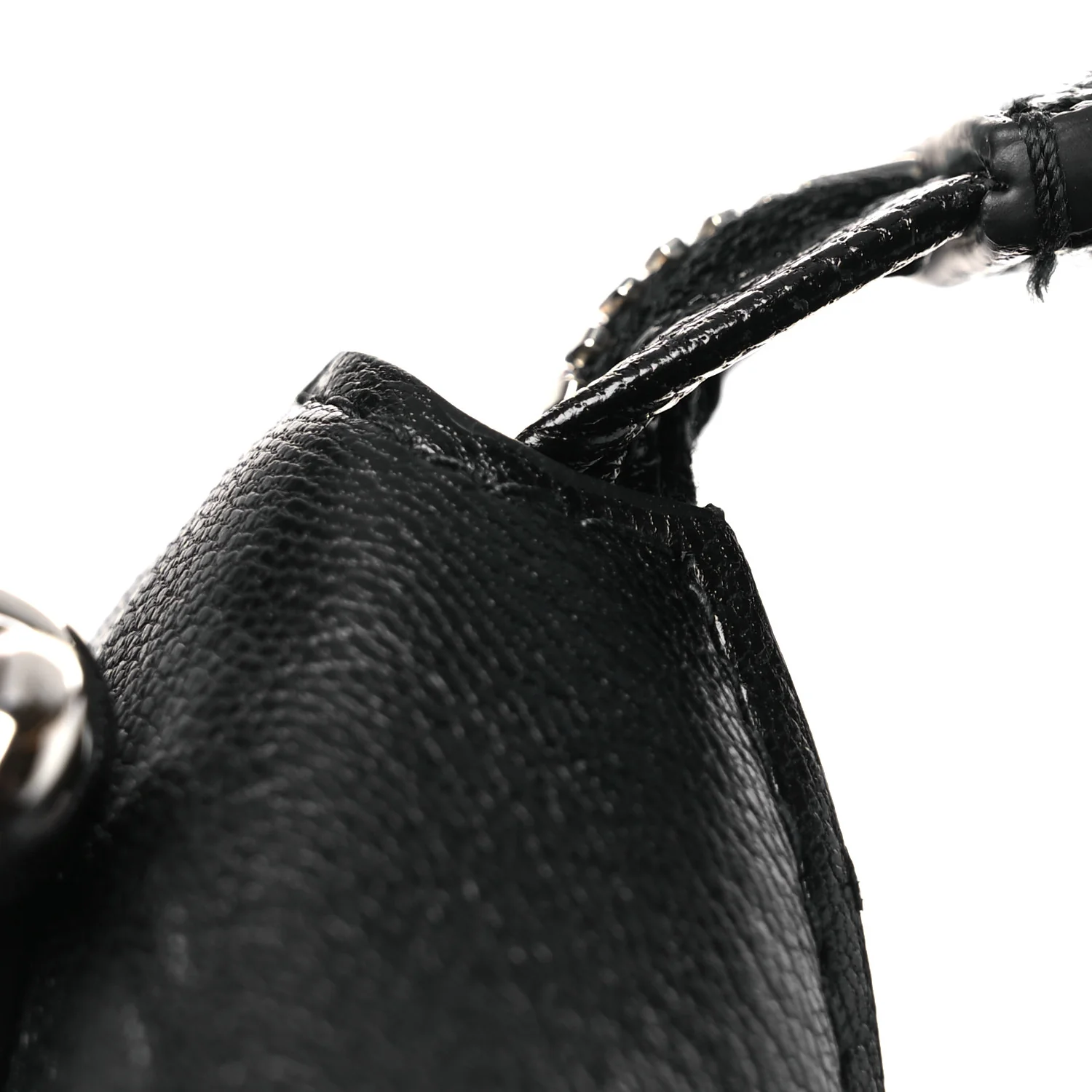 Grained Calfskin Medium Brea Crossbody Bag Black