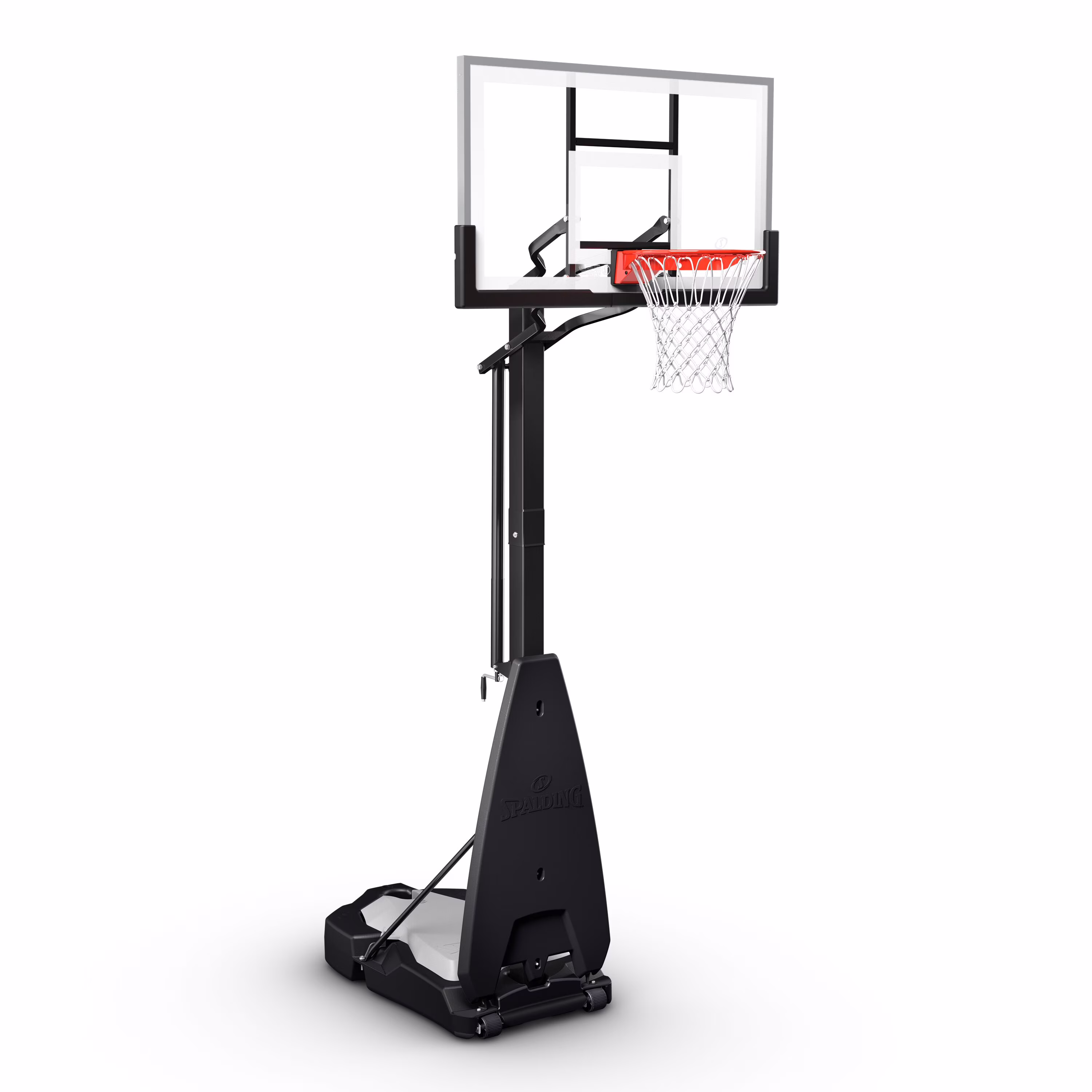 Spalding Ultimate Hybrid? 54 In., Glass Portable Basketball Hoop System