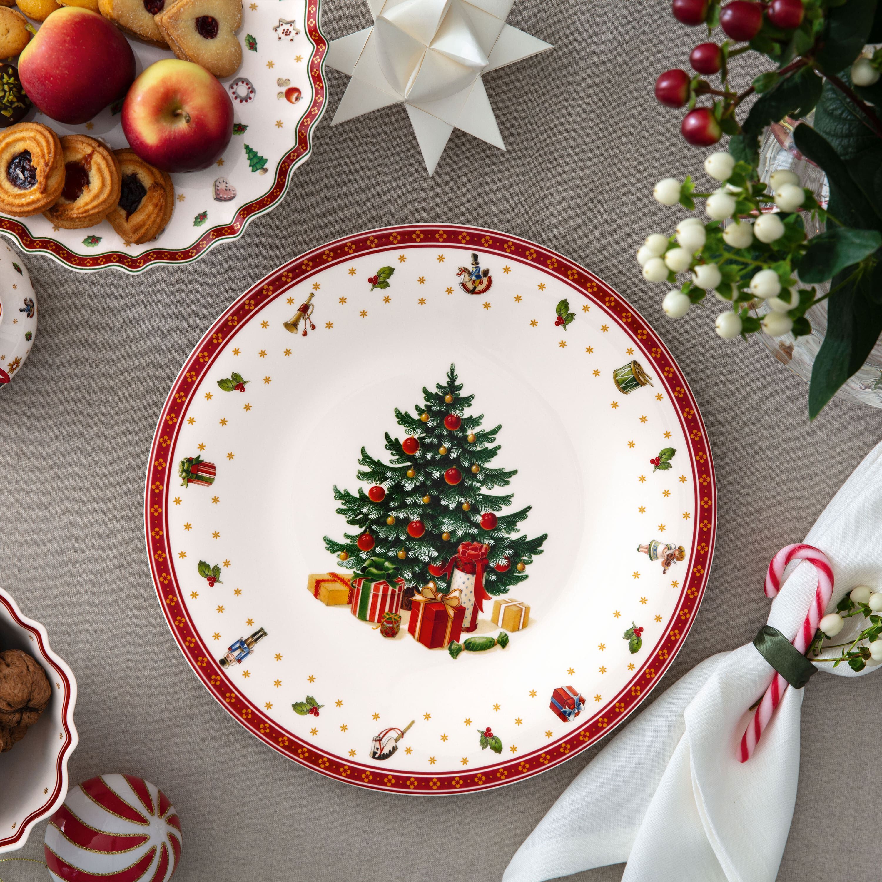 Toy's Delight Serving/ Under Plate - Multi-colored, 11.9'', Premium Porcelain