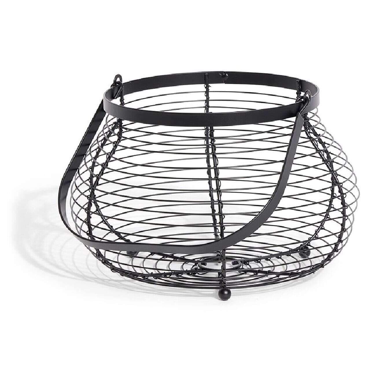 Panier à oeufs avec poignée métal noir