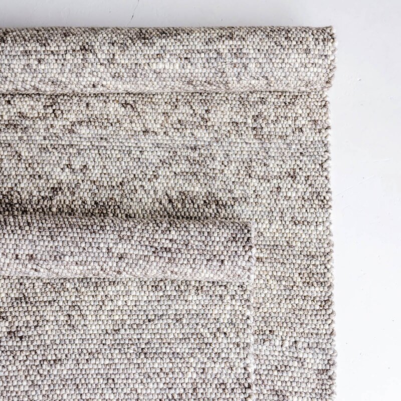 Milo ull gulvteppe 200x290 cm melert gråbrun