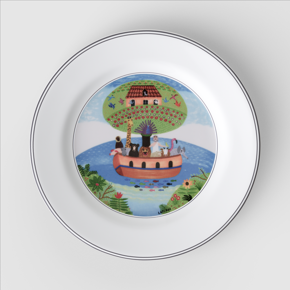 Design Naif Dinner plate - Multi-colored, 10.7'', Premium Porcelain