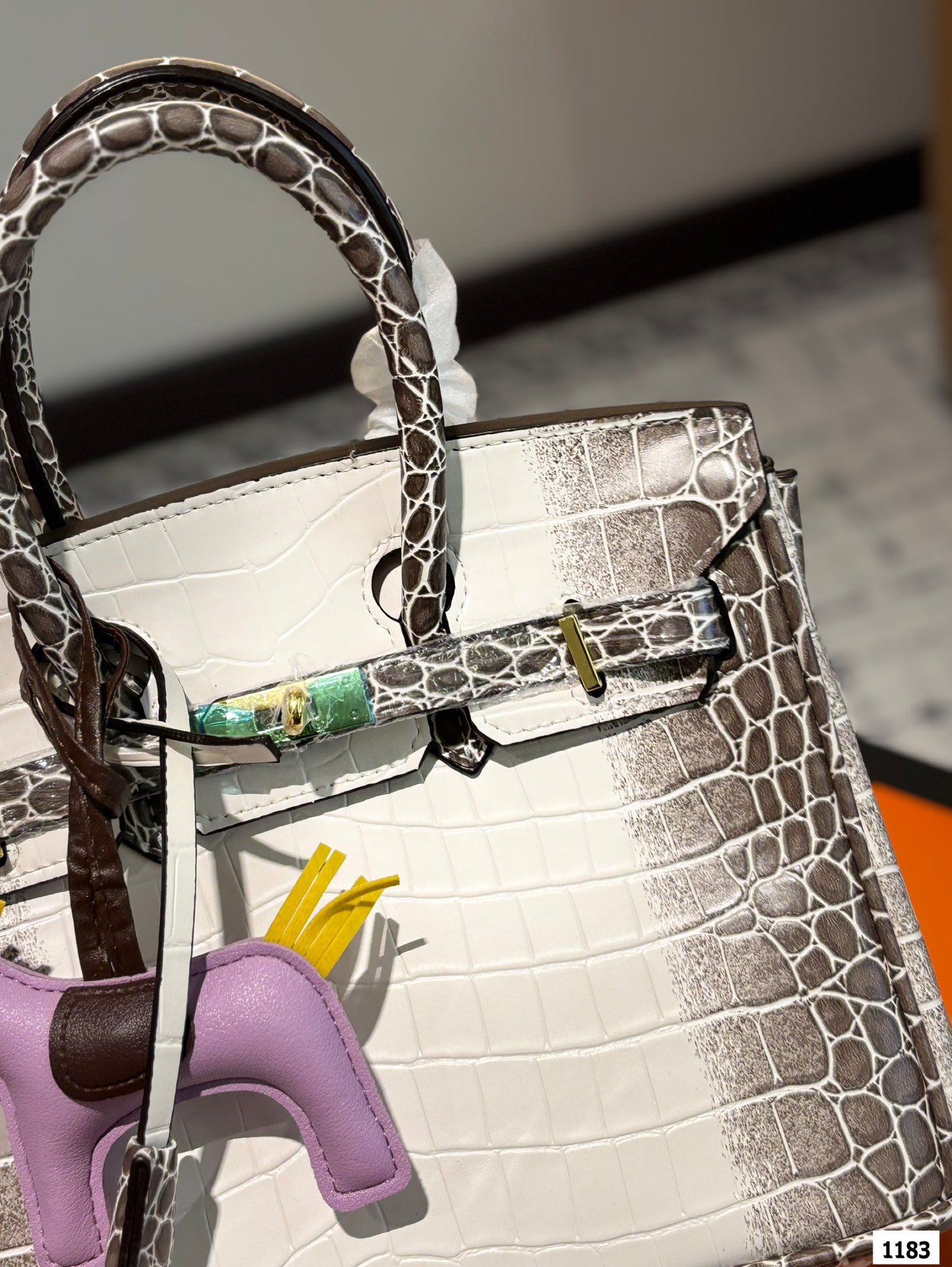 Hermès Rare Matte White Himalayan Nile Crocodile Bag