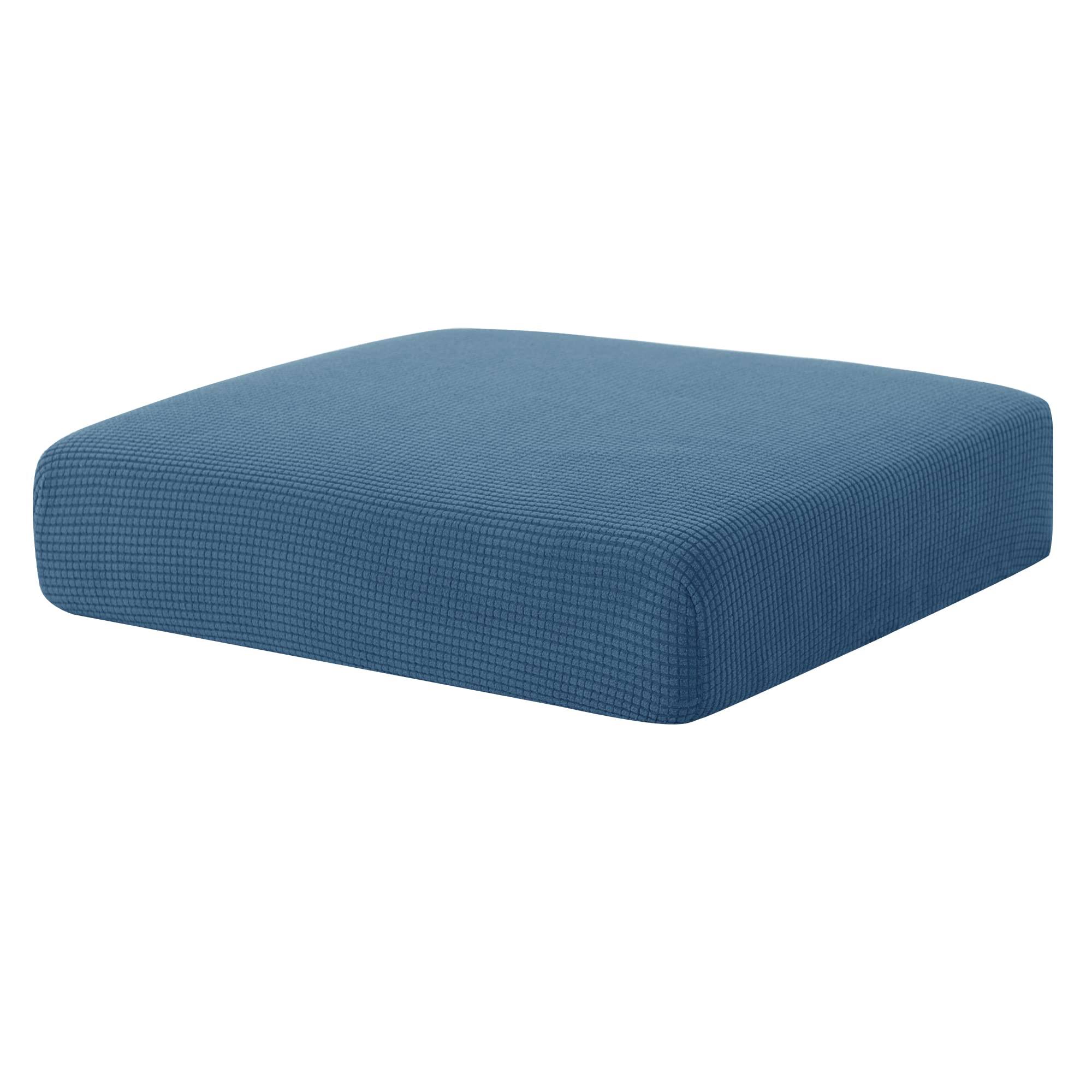 Hokway Stretch Couch Cushion Slipcovers Reversible Cushion Protector Slipcovers Sofa Cushion Protector Covers(Denim Blue, Small)